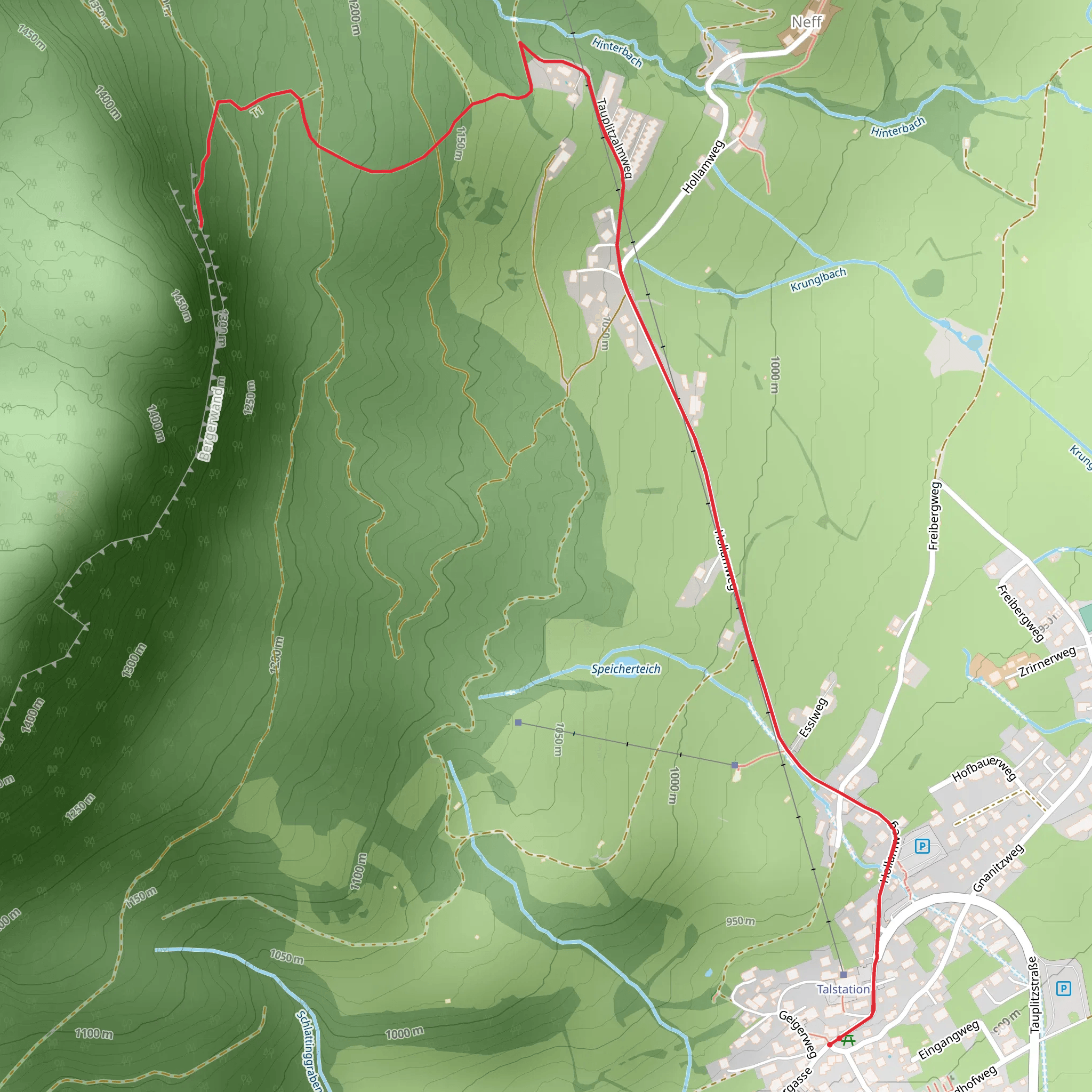 Hike to the Lieglloch mobile static map