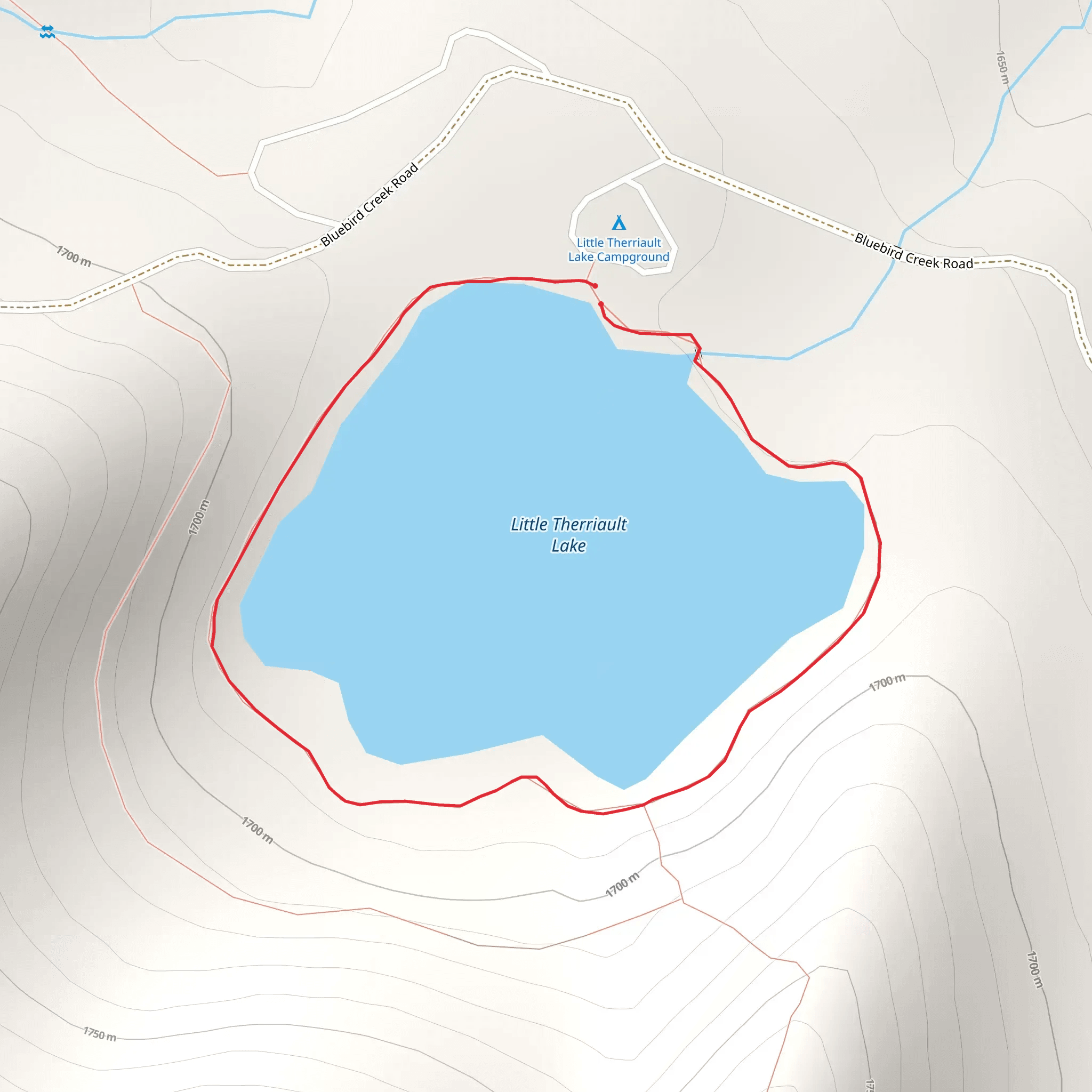 Little Therriault Lake Loop Trail mobile static map