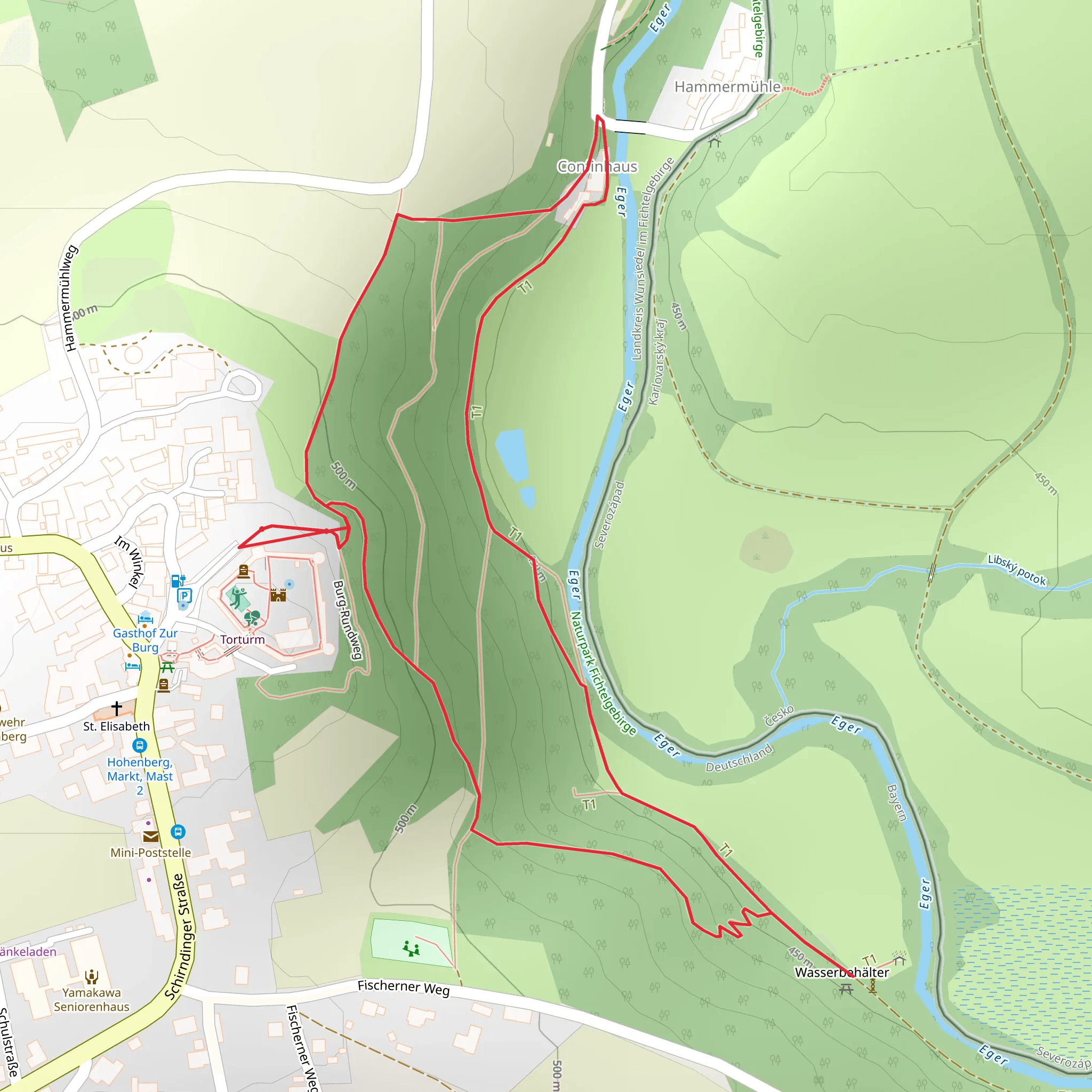 Wasserbehaelter via Egerweg and Seelensteig Loop mobile static map