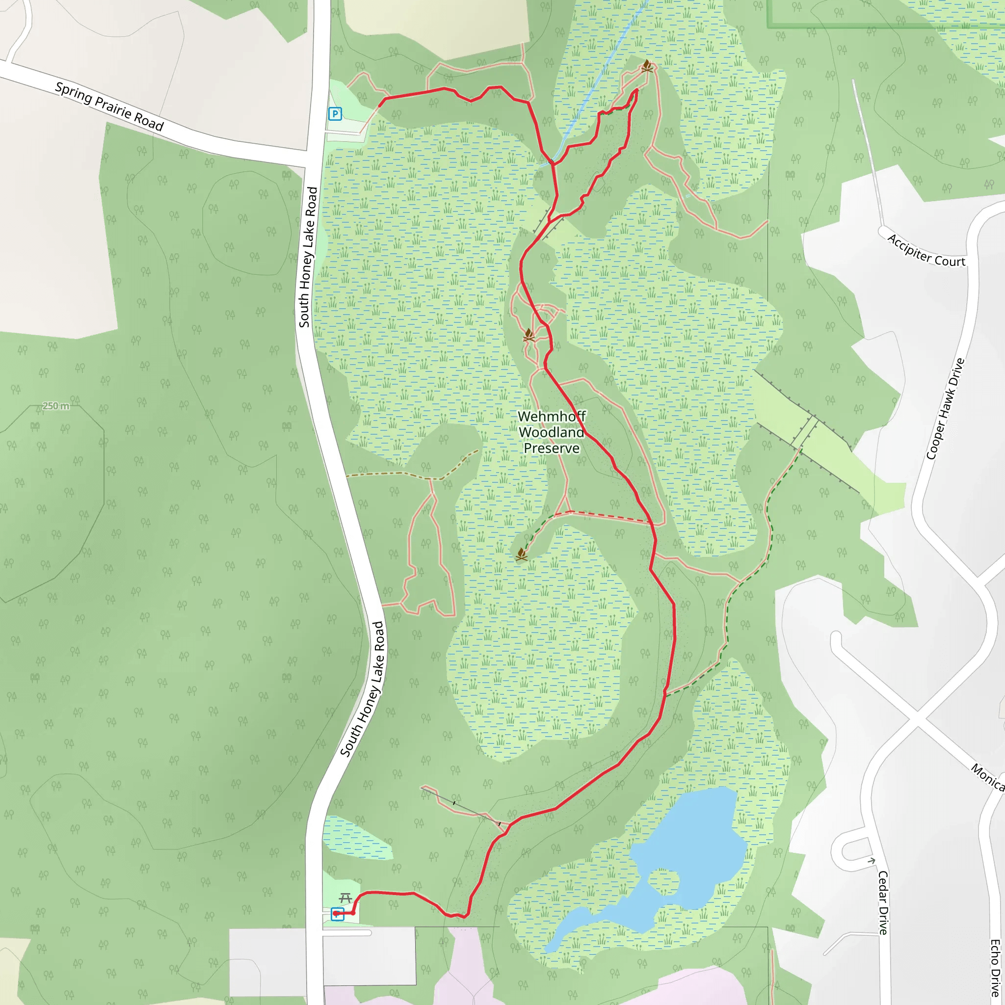 Wehmhoff Woods Loop Trail mobile static map