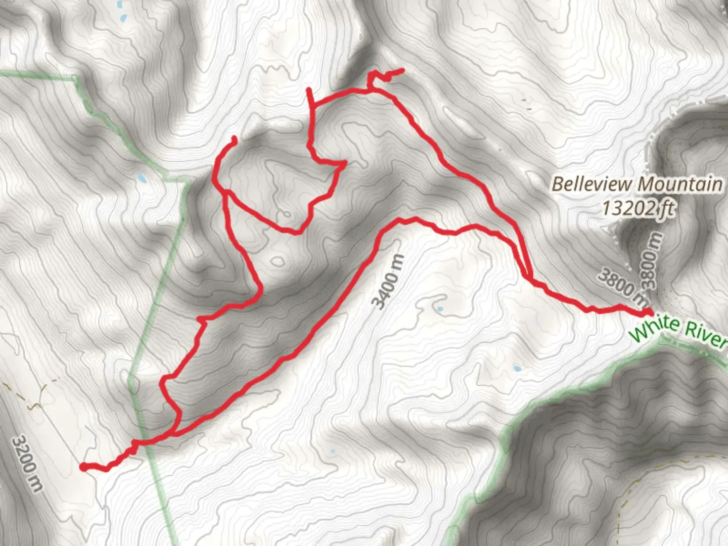 An image depicting the trail West Maroon Pass, Frigid Air Pass and Hasley Basin Loop Trail and its surrounding area.