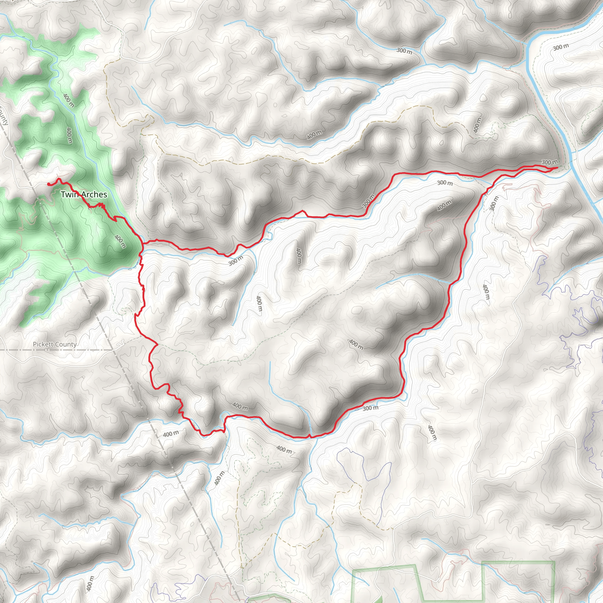 Station Camp Creek Trail and Laurel Fork Creek Trail Loop mobile static map