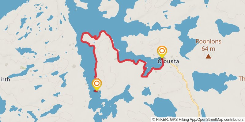 Coastal Walk of Shetland - West stage 29 Map