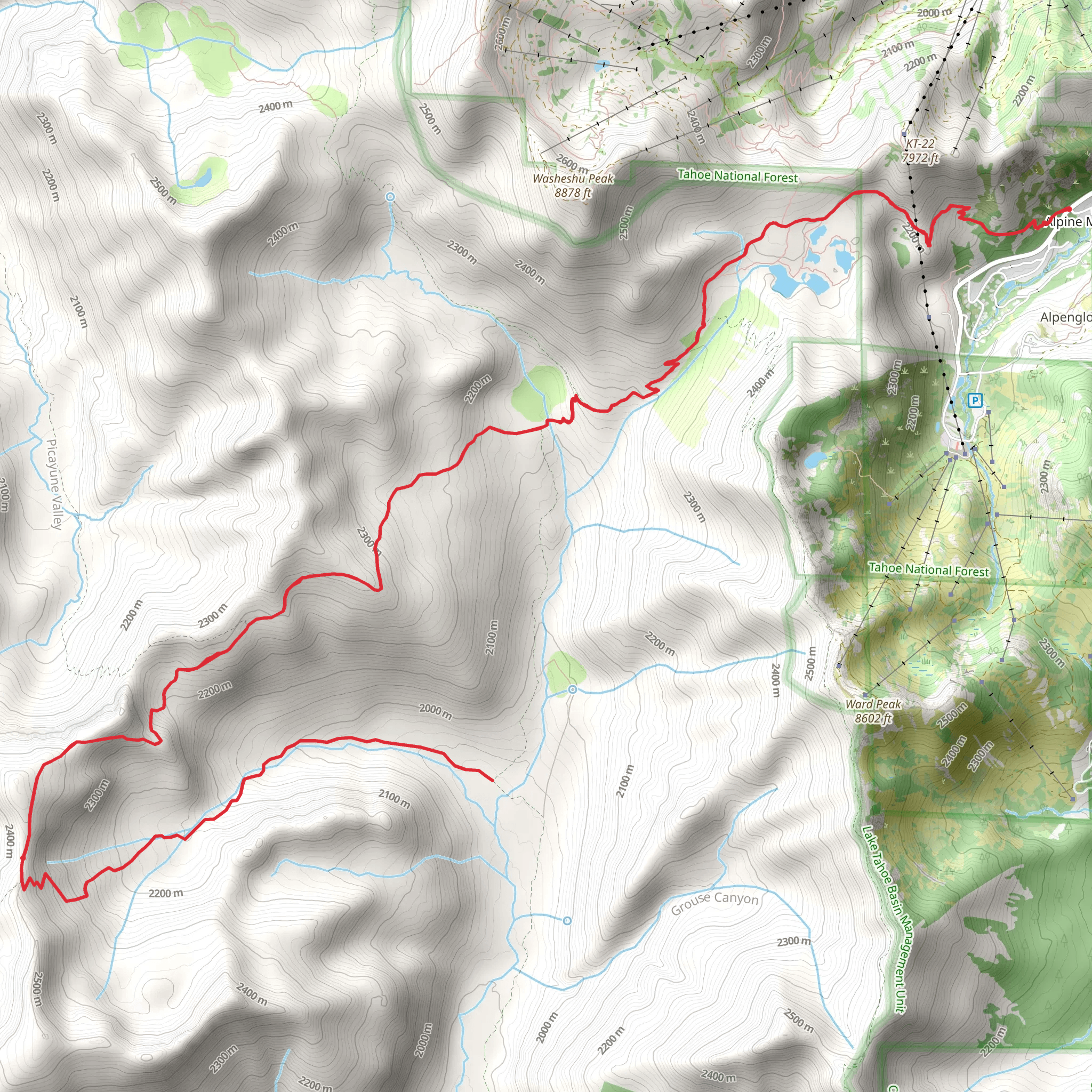 Shanks Cove via Five Lakes Trail mobile static map