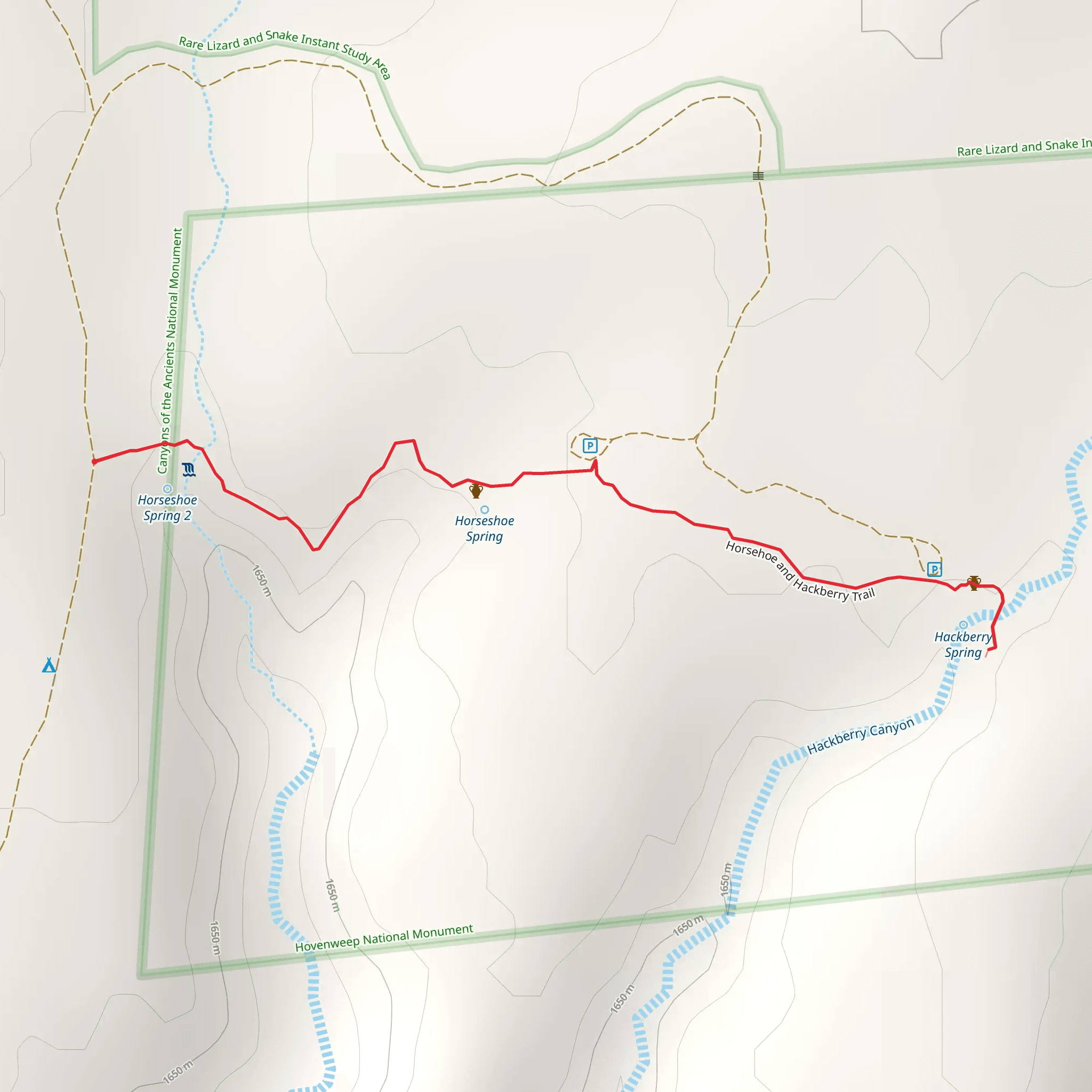Hackberry Canyon Walk mobile static map