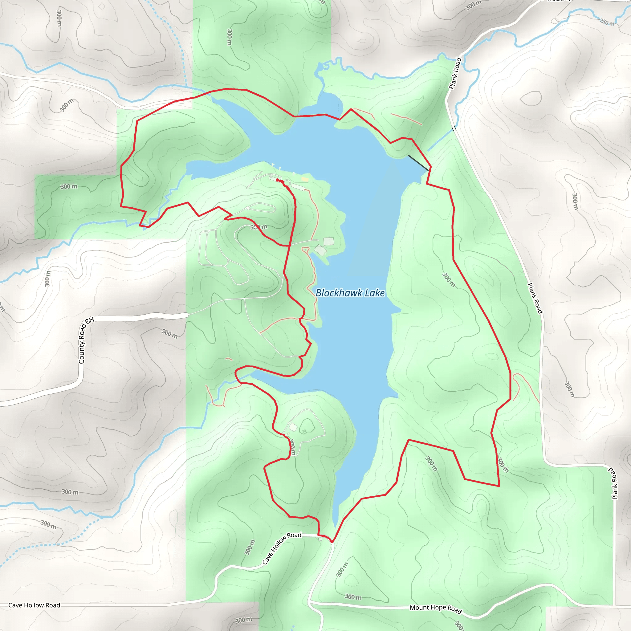 Blackhawk Lake Loop mobile static map