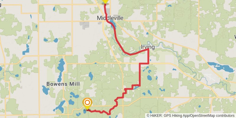 North Country Trail - Michigan Southeast stage 37 Map