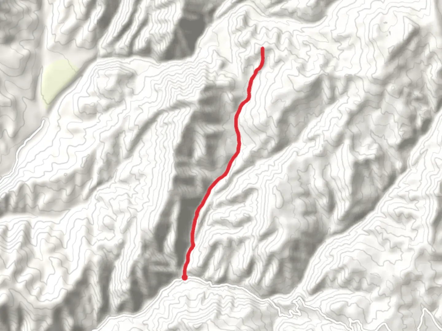 An image depicting the trail Dry Canyon Trail Out and Back and its surrounding area.