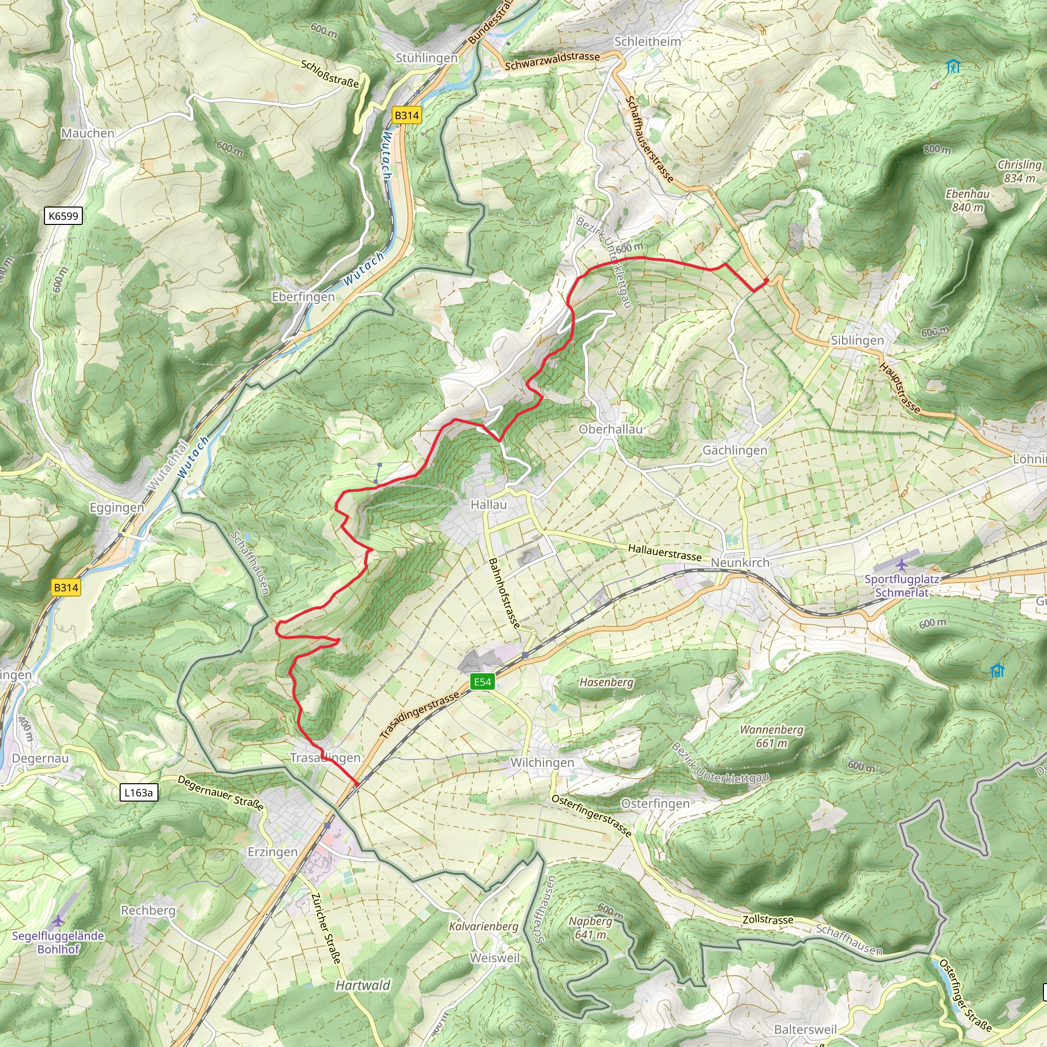 Siblingerhöhe - Blauburgunderland Panoramic Trail mobile static map