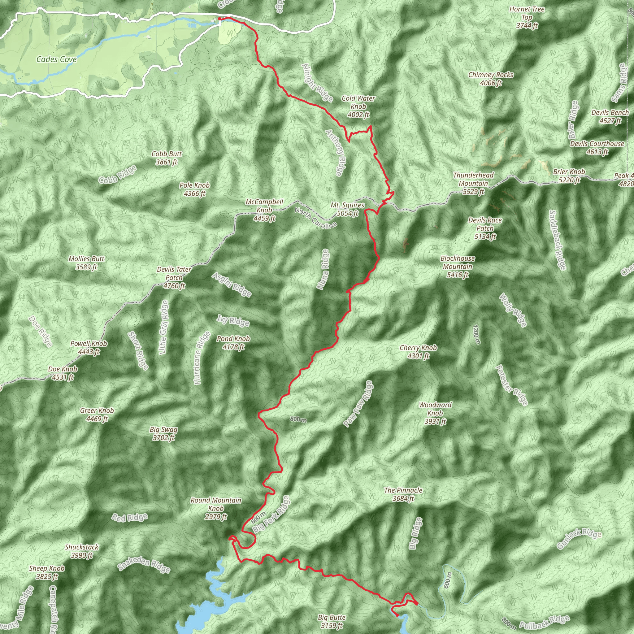 Lakeshore Trail and Eagle Creek Trail mobile static map