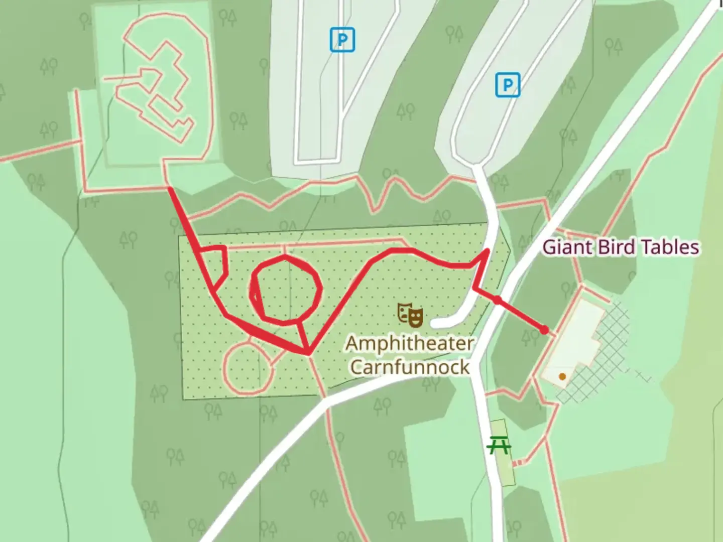 An image depicting the trail Carnfunnock Garden Walk and its surrounding area.
