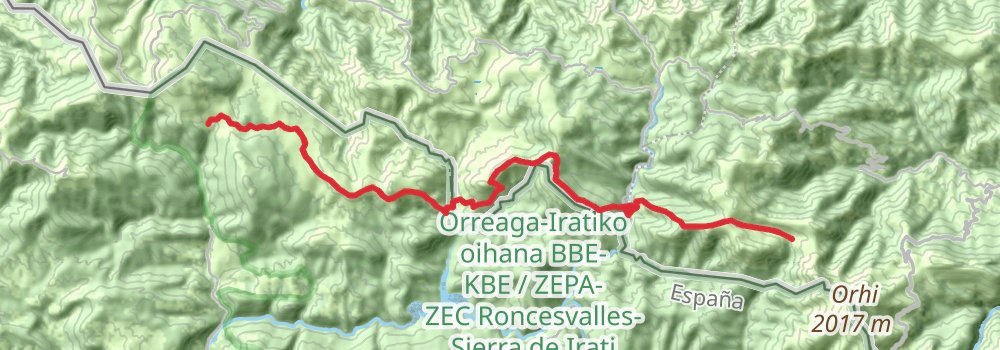 GR 12 - Eukal Herría Trail stage 9 Map