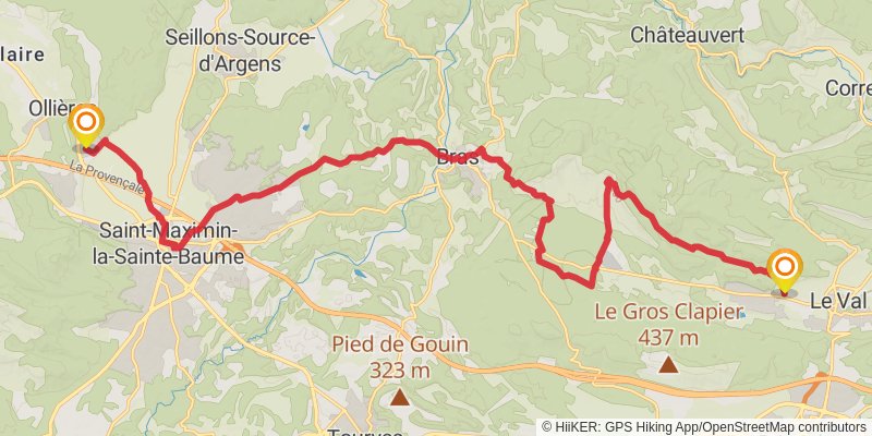 Via Aurelia stage 14 Map