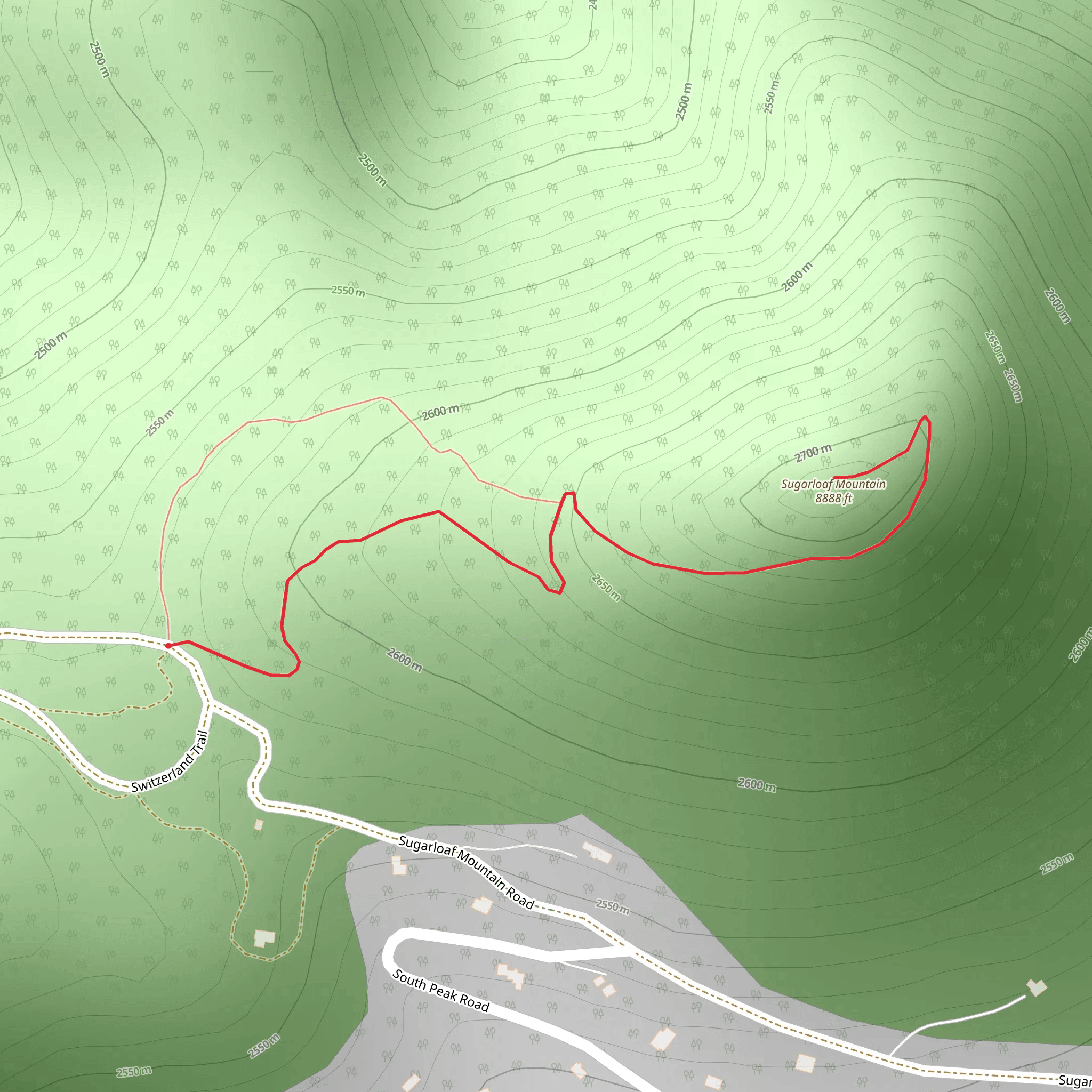 Sugarloaf Mountain Lookout mobile static map
