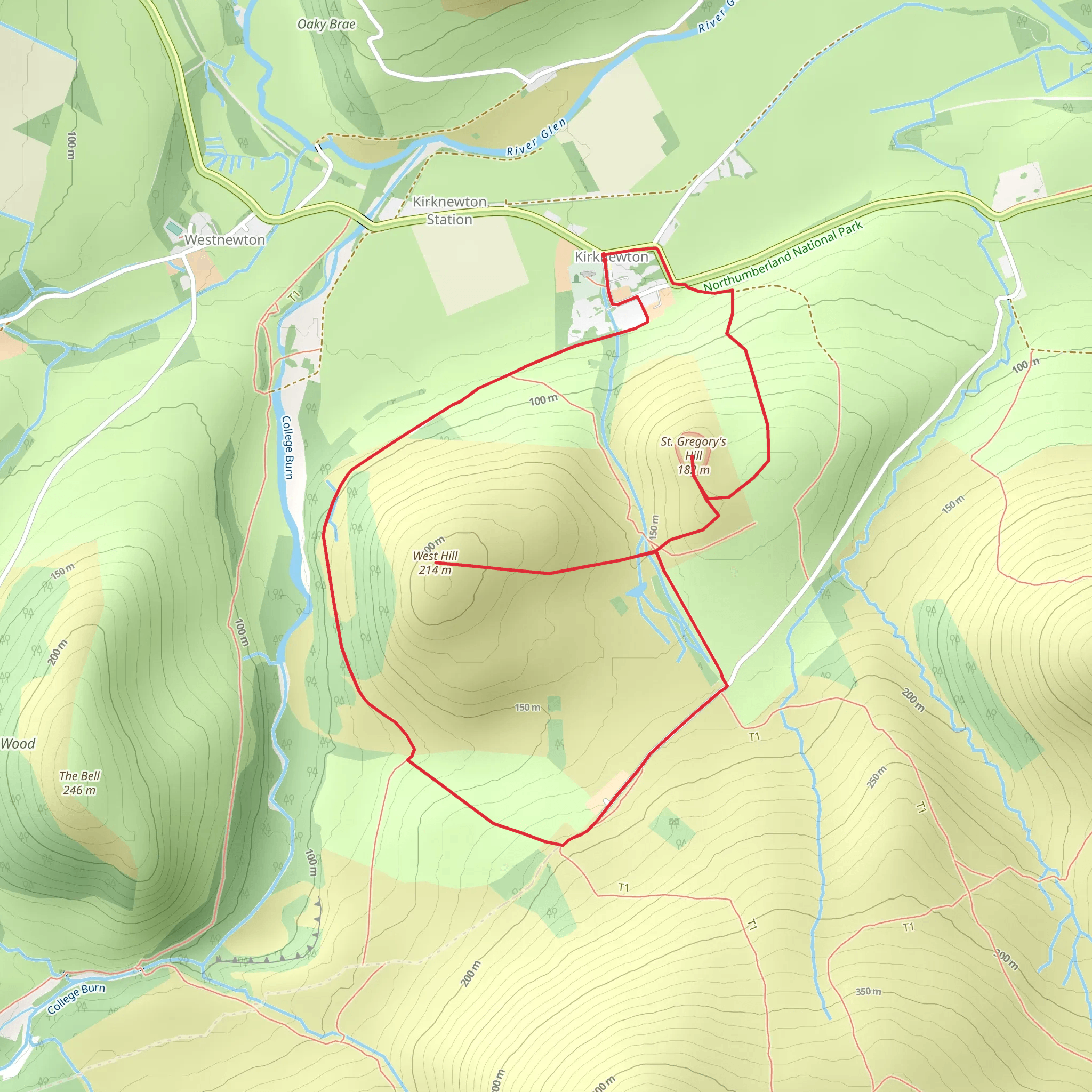 West Hill Fort and St Gregory's Holl Fort Loop mobile static map