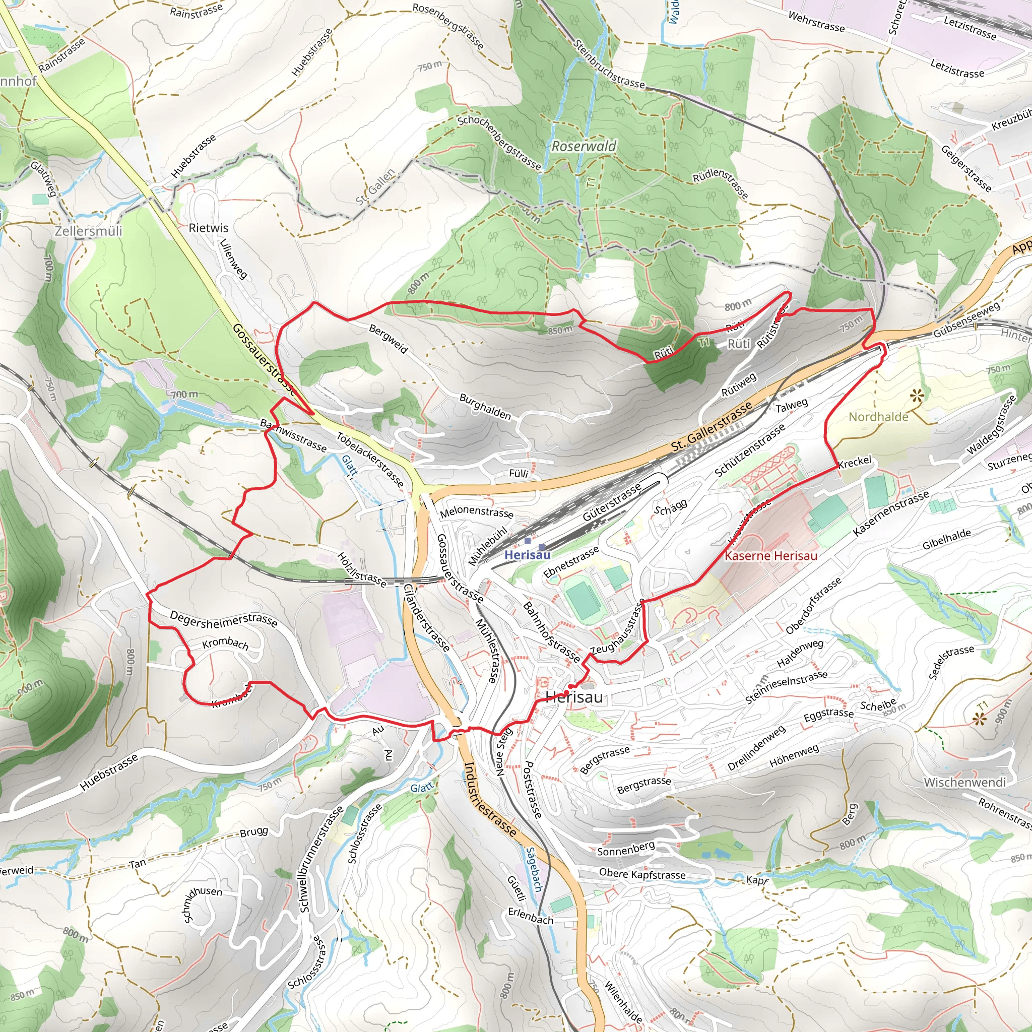 Robert Walser Trail mobile static map