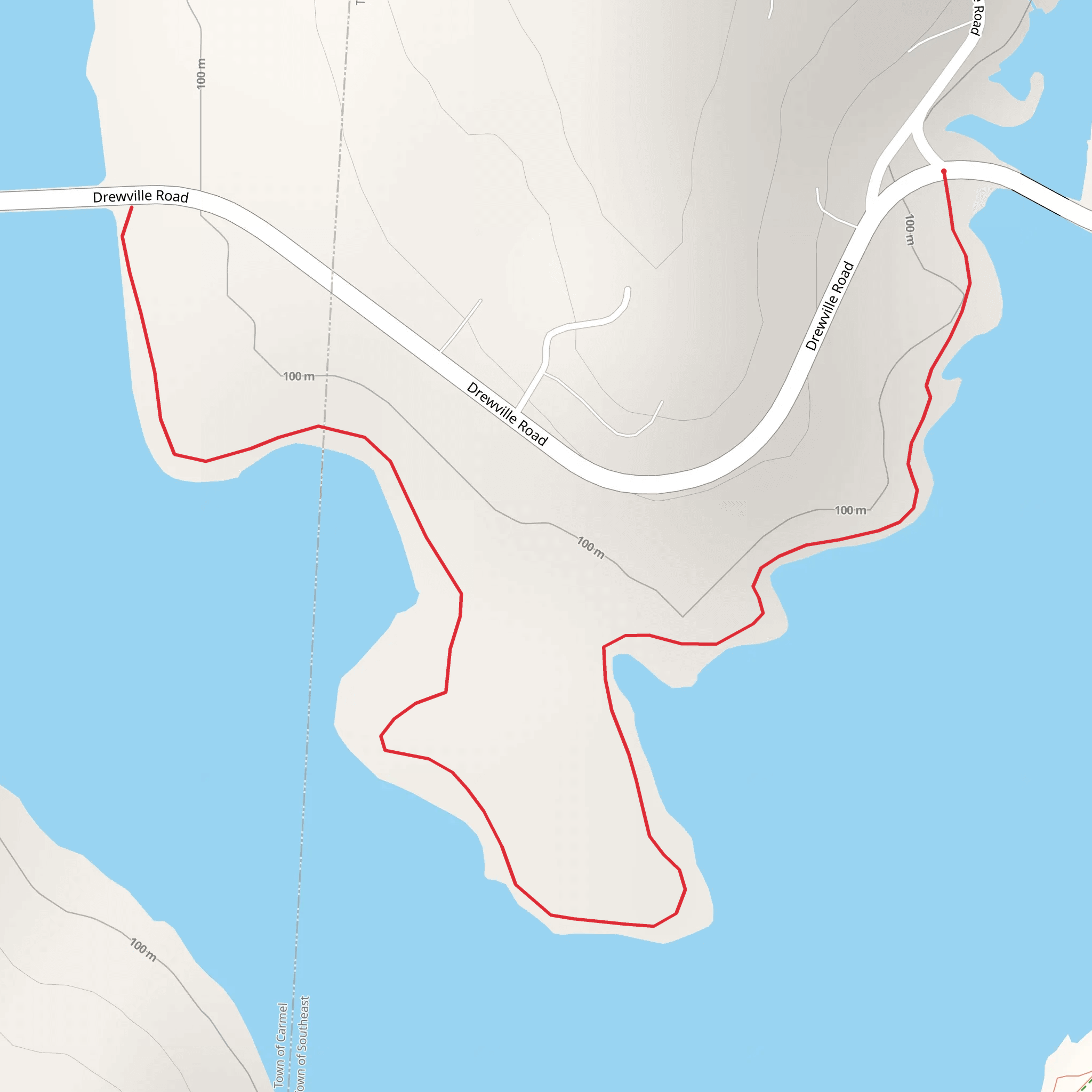 Croton Falls Reservoir from Drewville Road mobile static map