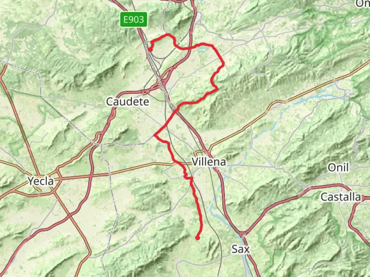 An image depicting the trail Bridge of Mirrors - La Encina - Santa Eulalia - Las Virtudes - La Zafra PR CV 197 and its surrounding area.