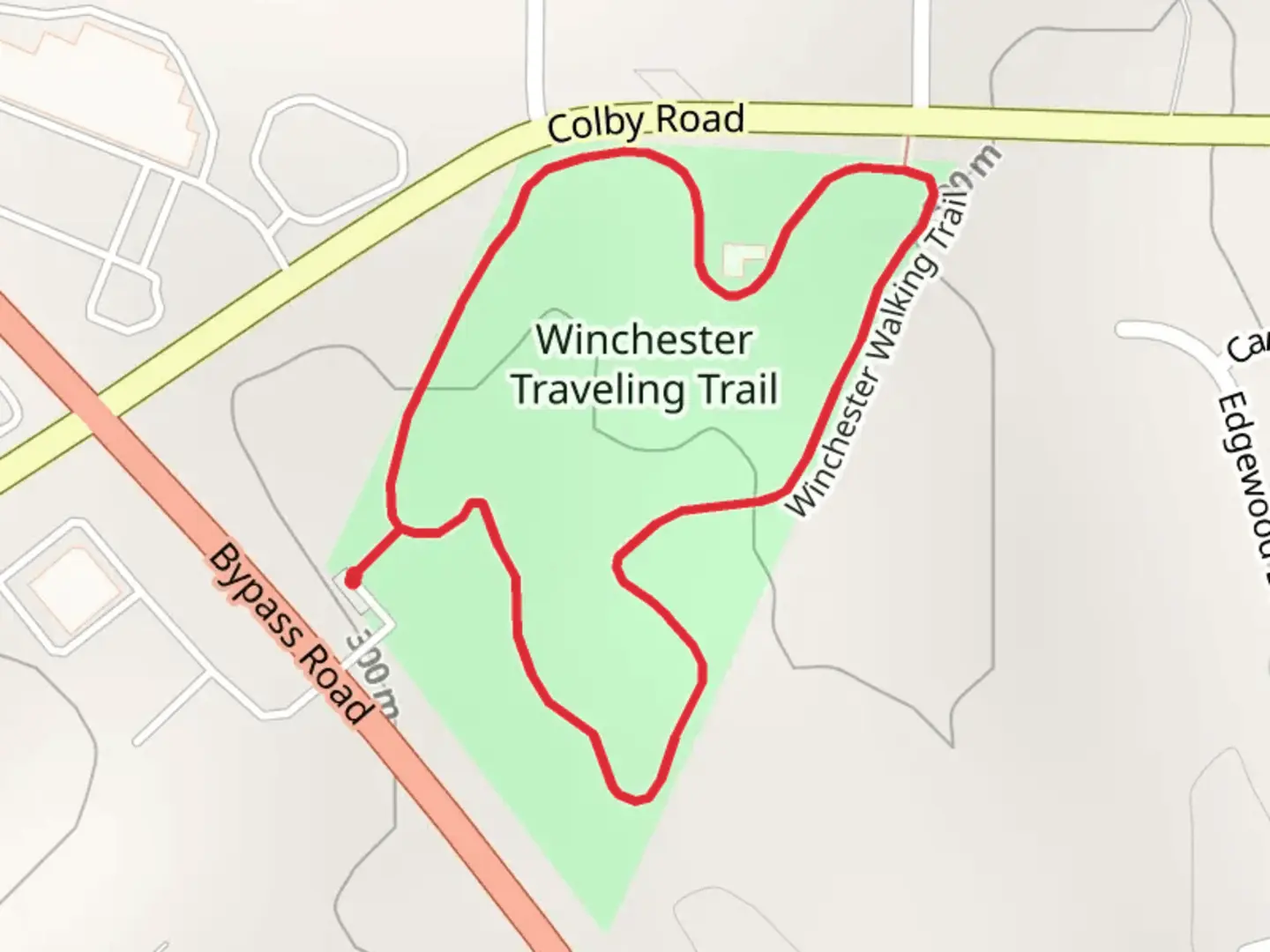 An image depicting the trail Winchester Walking Loop Trail and its surrounding area.