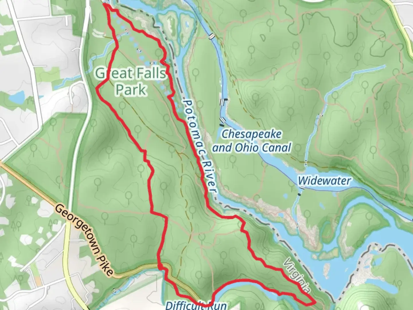 An image depicting the trail Ridge Trail and Swamp Loop Trail and its surrounding area.