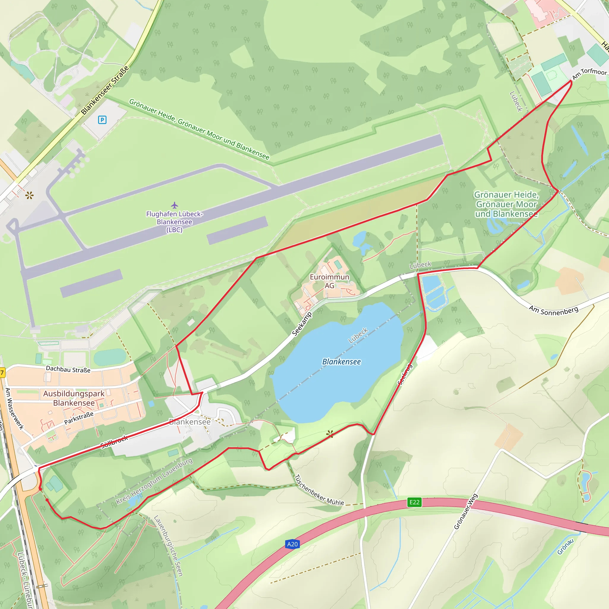 Blankensee and Grönauer Heide Loop mobile static map