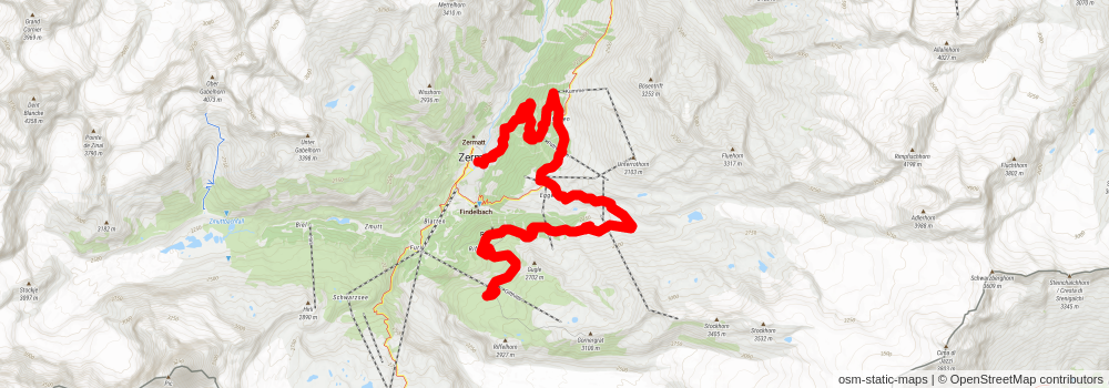 Gornergrat Zermatt Marathon stage 3 Map