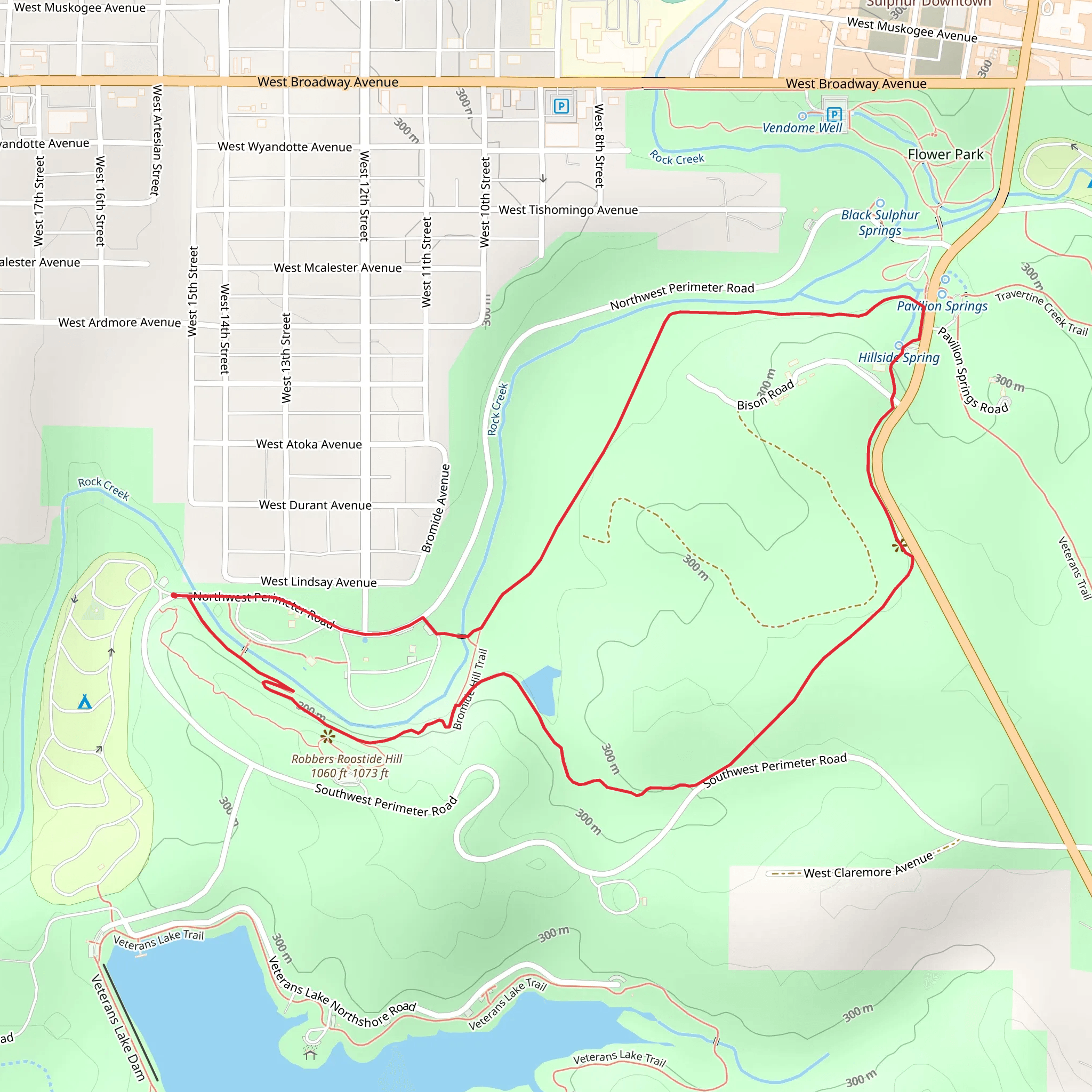 Bromide Hill and Rock Creek Loop Trail mobile static map