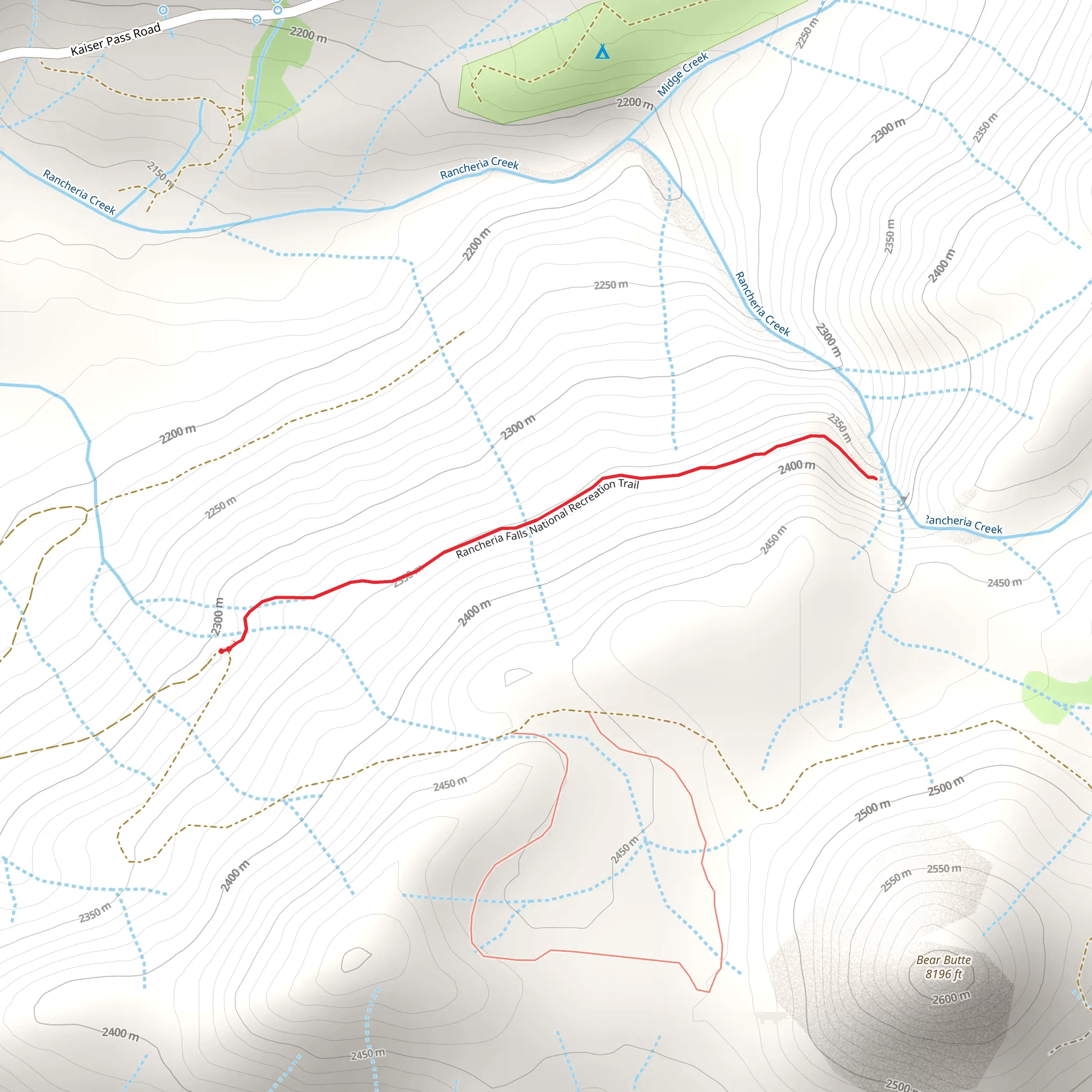 Rancheria Falls National Recreation Trail mobile static map