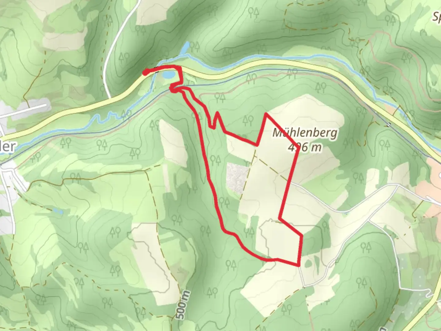 An image depicting the trail Edelstein Dorado and Muhlenberg Loop and its surrounding area.