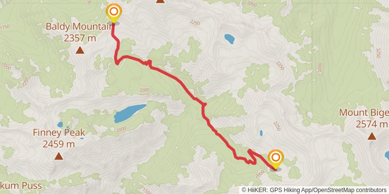 Summit Wilderness Trail via Purple Creek Trail stage 5 Map
