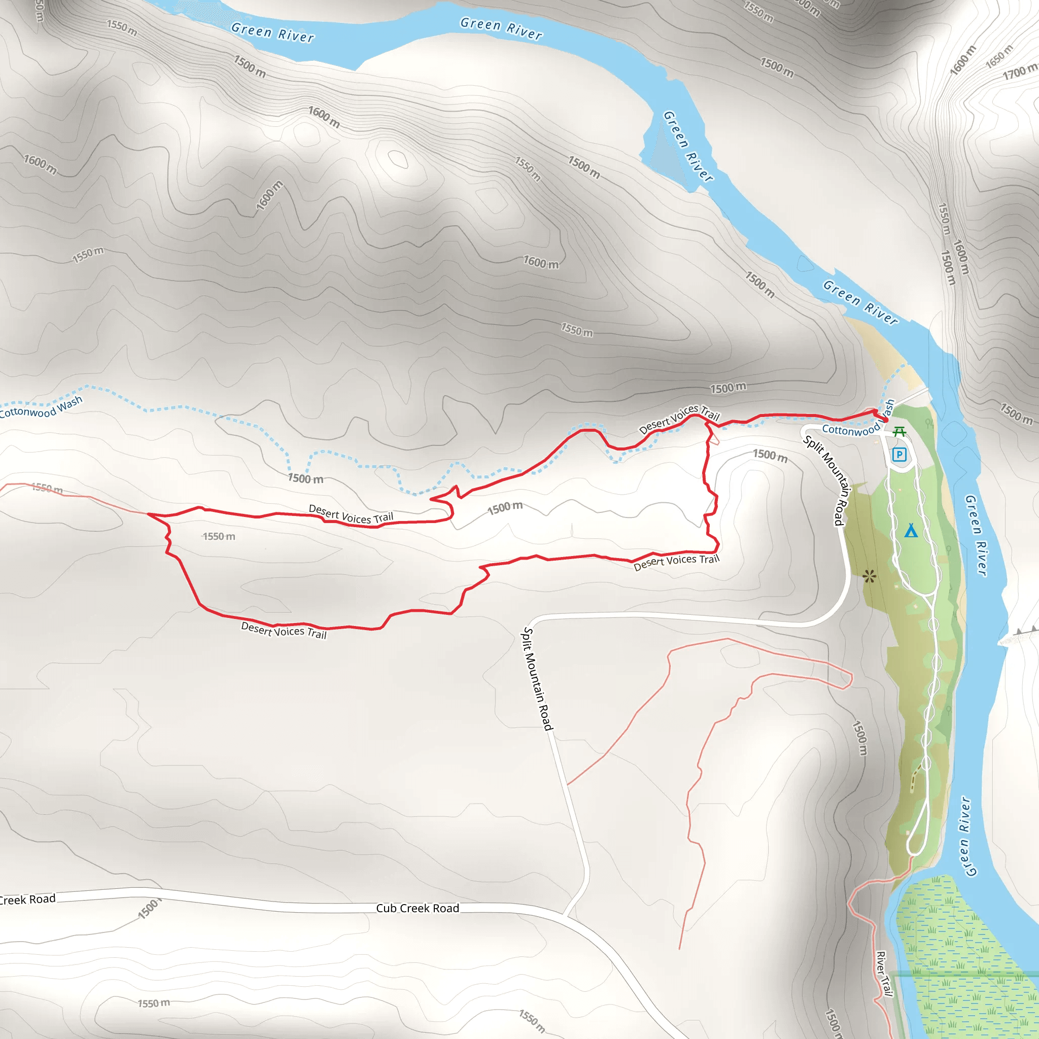 Desert Voices Trail Loop mobile static map