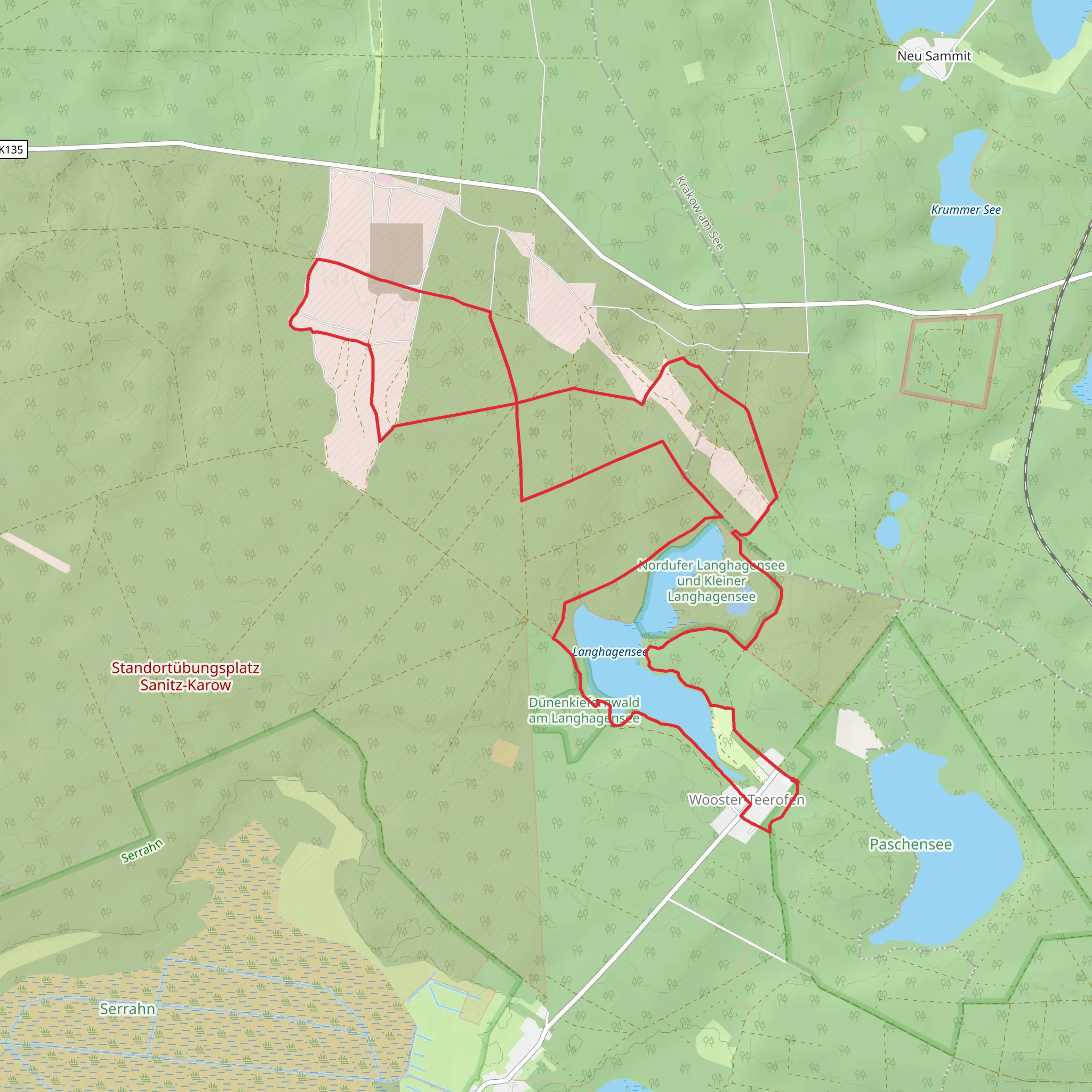 Langhagensee Loop mobile static map