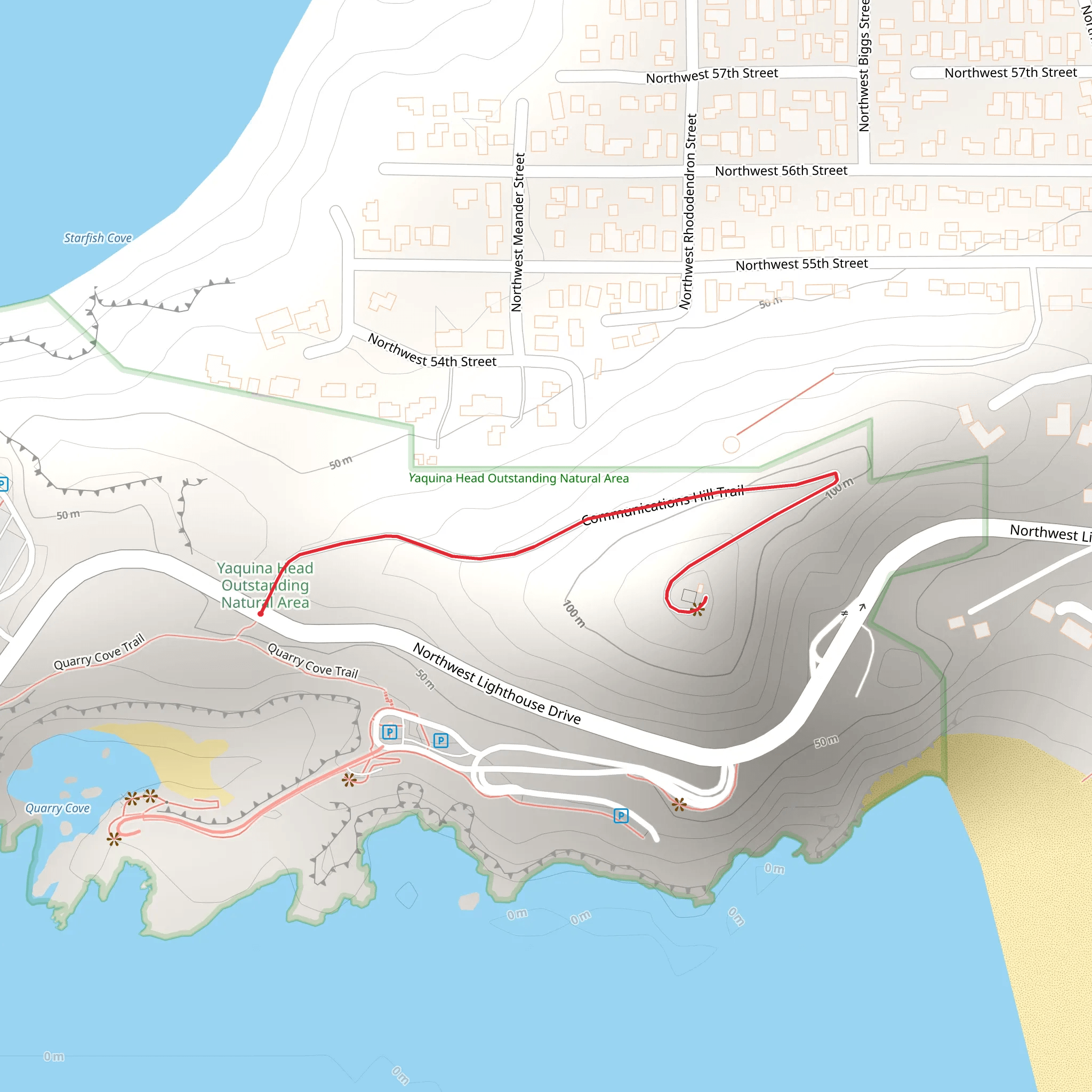 Communications Hill Trail mobile static map