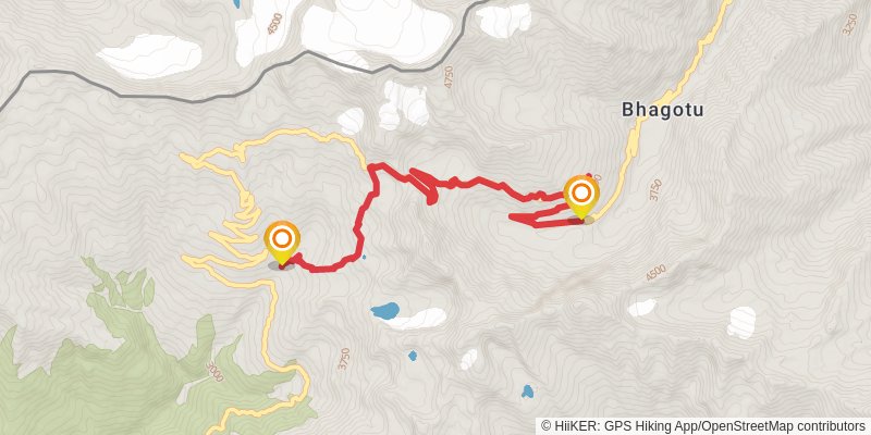 Sach Pass Trek stage 3 Map