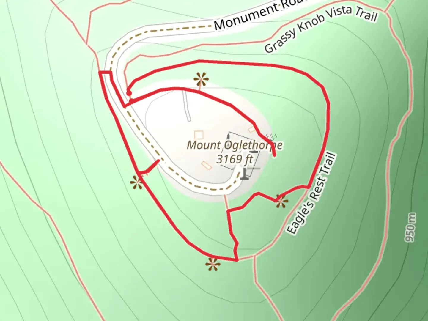 An image depicting the trail Eagle's Rest Loop Trail and its surrounding area.