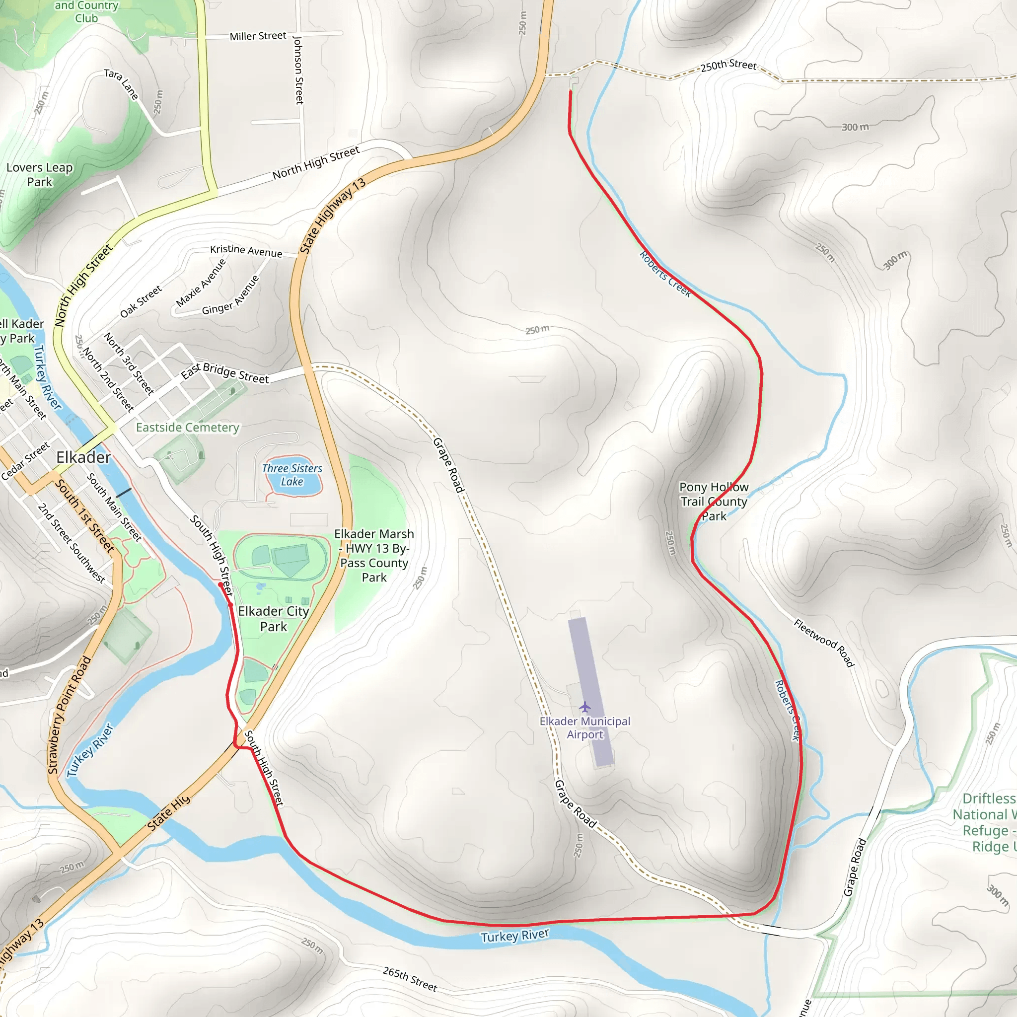Roberts Creek mobile static map