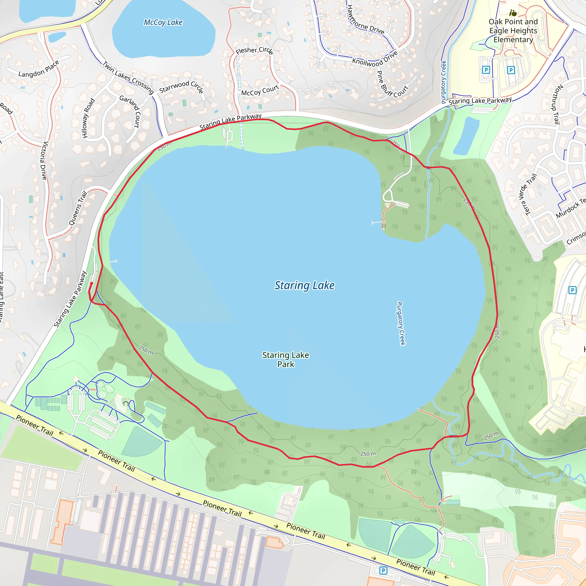Staring Lake Loop mobile static map