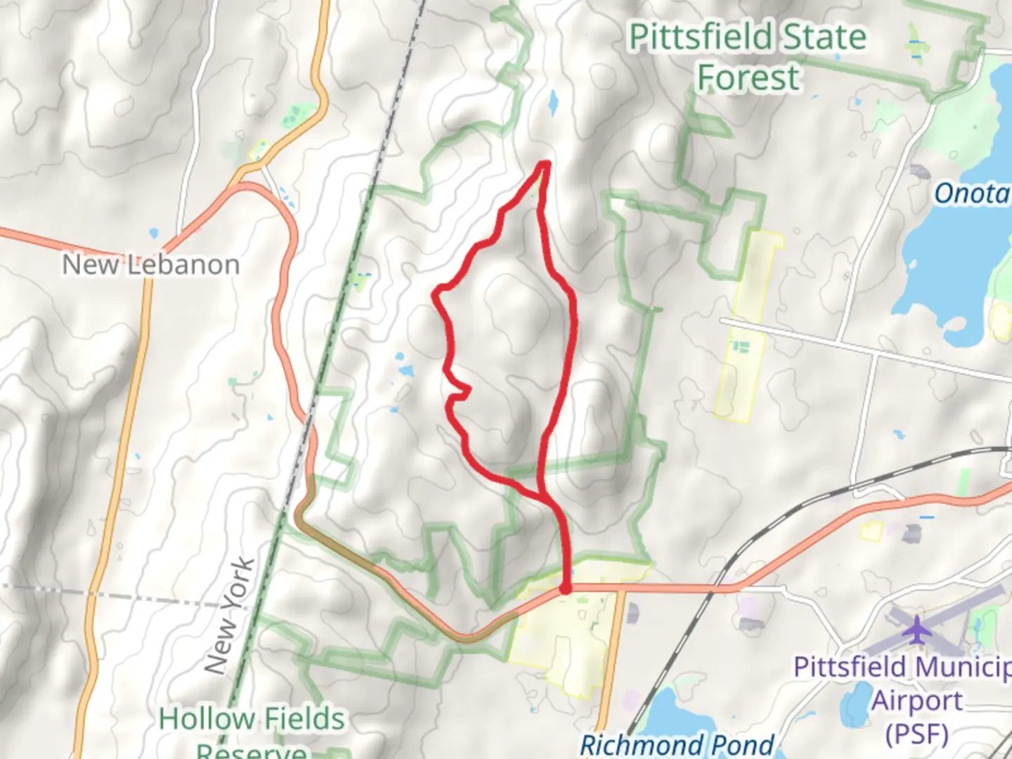 An image depicting the trail Shaker Reservoir and Doll Mountain Loop and its surrounding area.
