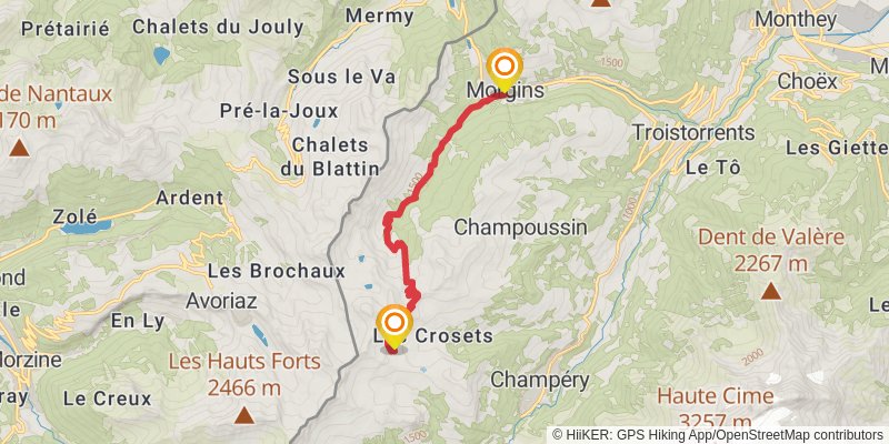 Alpenpässe-Weg stage 30 Map