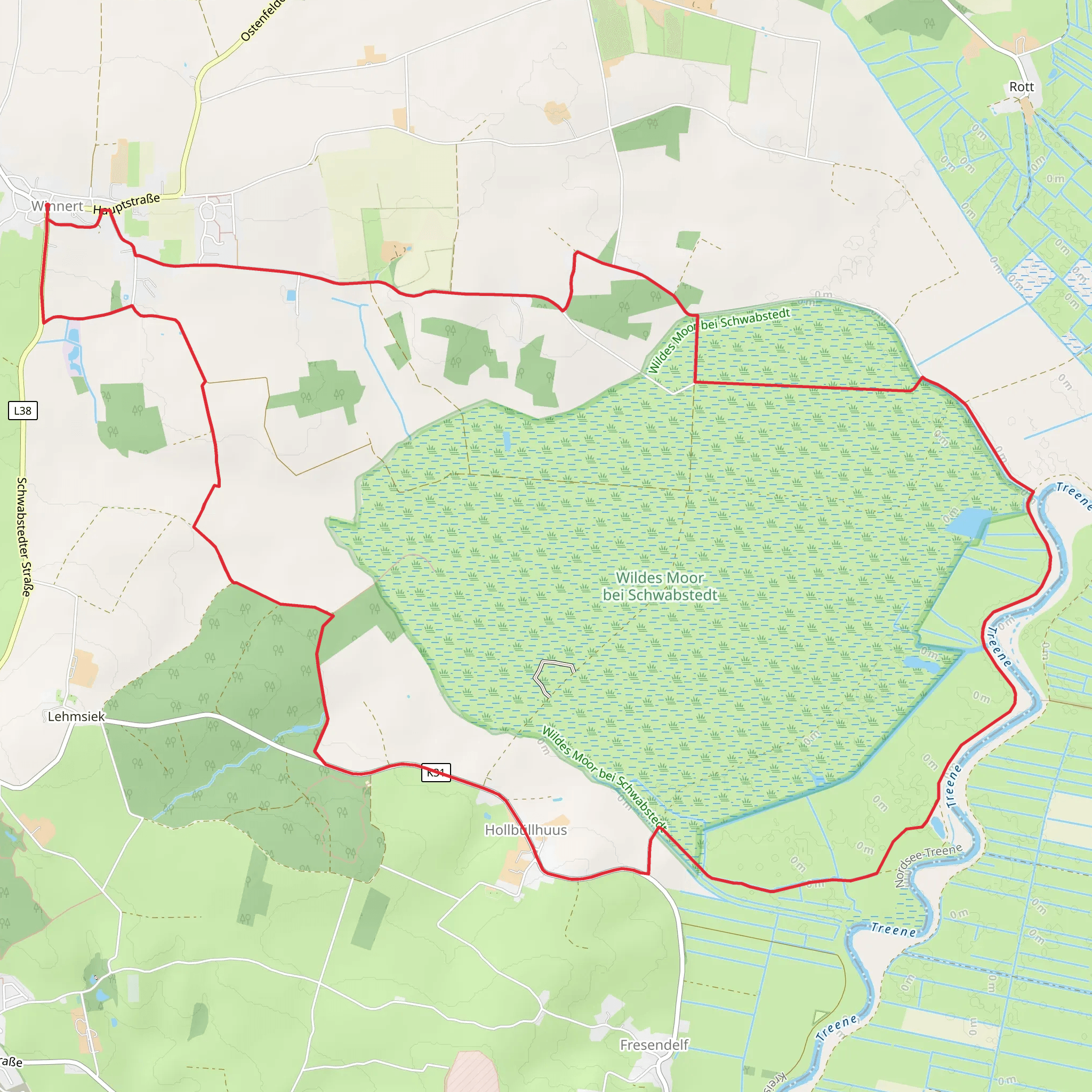 NSG Wildes Moor bei Schwabstedt Loop mobile static map