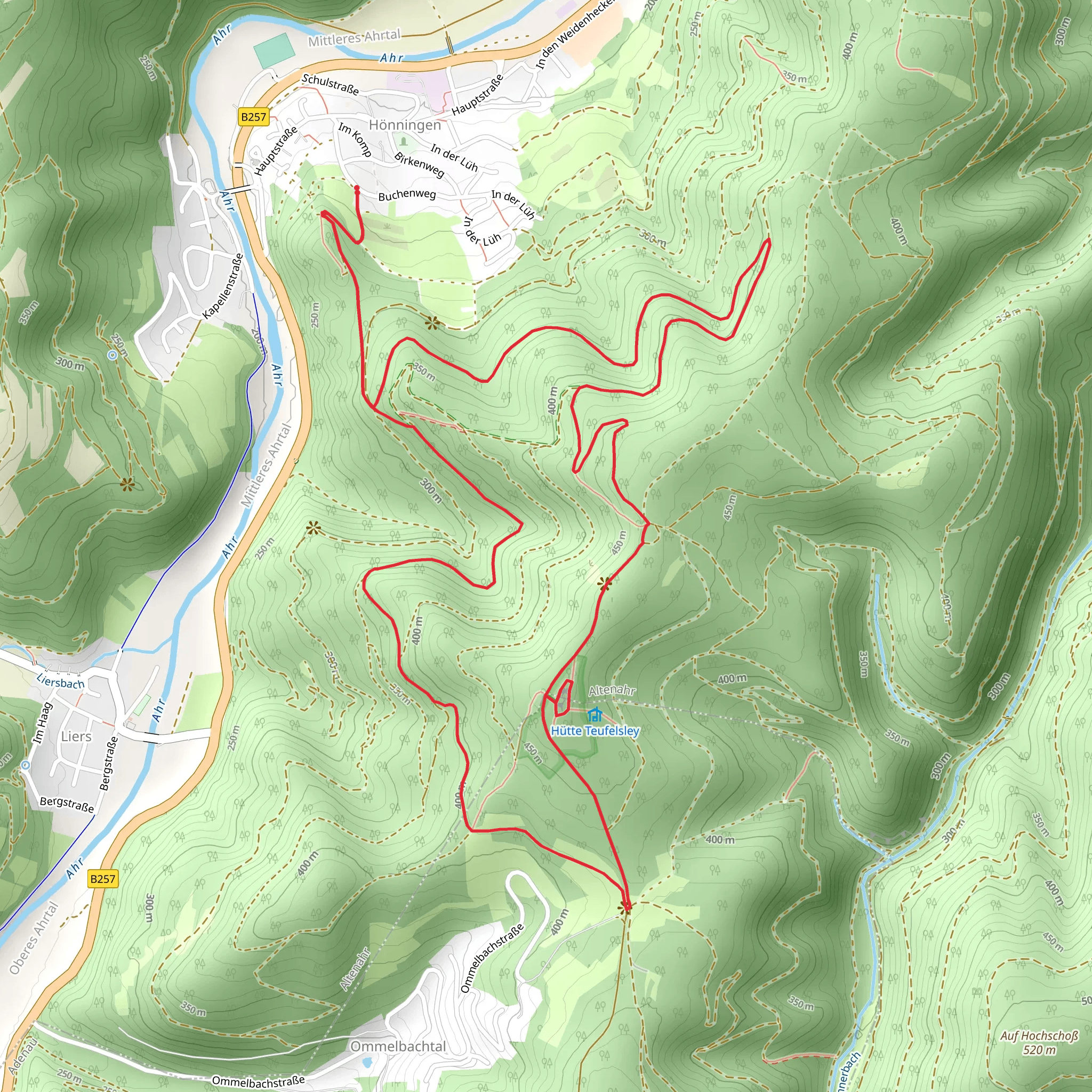 Teufelsley va Teufelsleyweg and Ville Eifel Weg mobile static map
