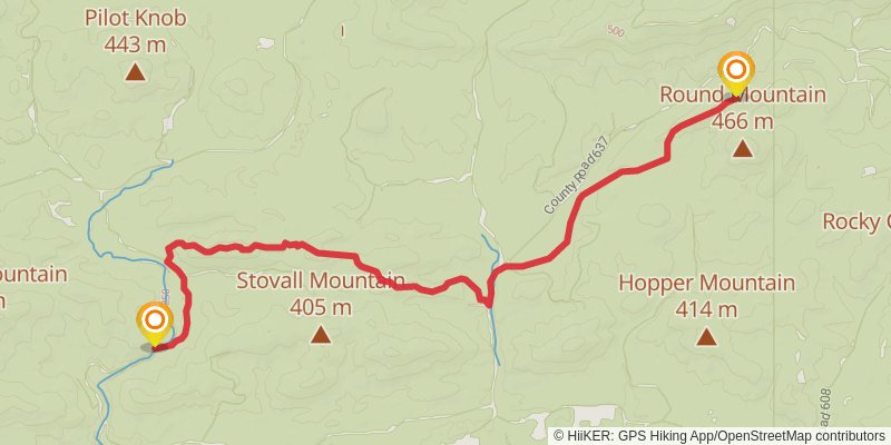 Ouachita National Recreation Trail stage 9 Map