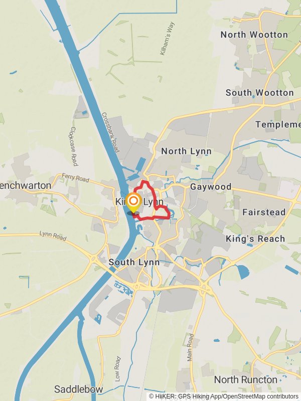 Map of King’s Lynn Heritage Walk Norfolk, Norfolk