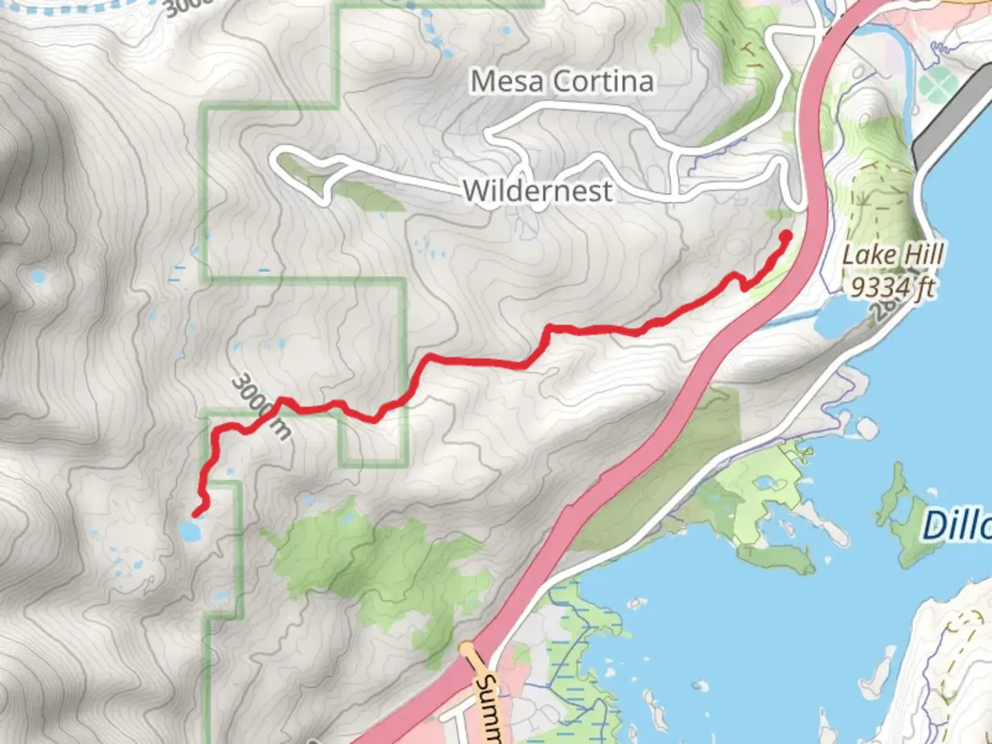 An image depicting the trail Lily Pad Lake via Lower and Upper Salt Lake Trail and its surrounding area.