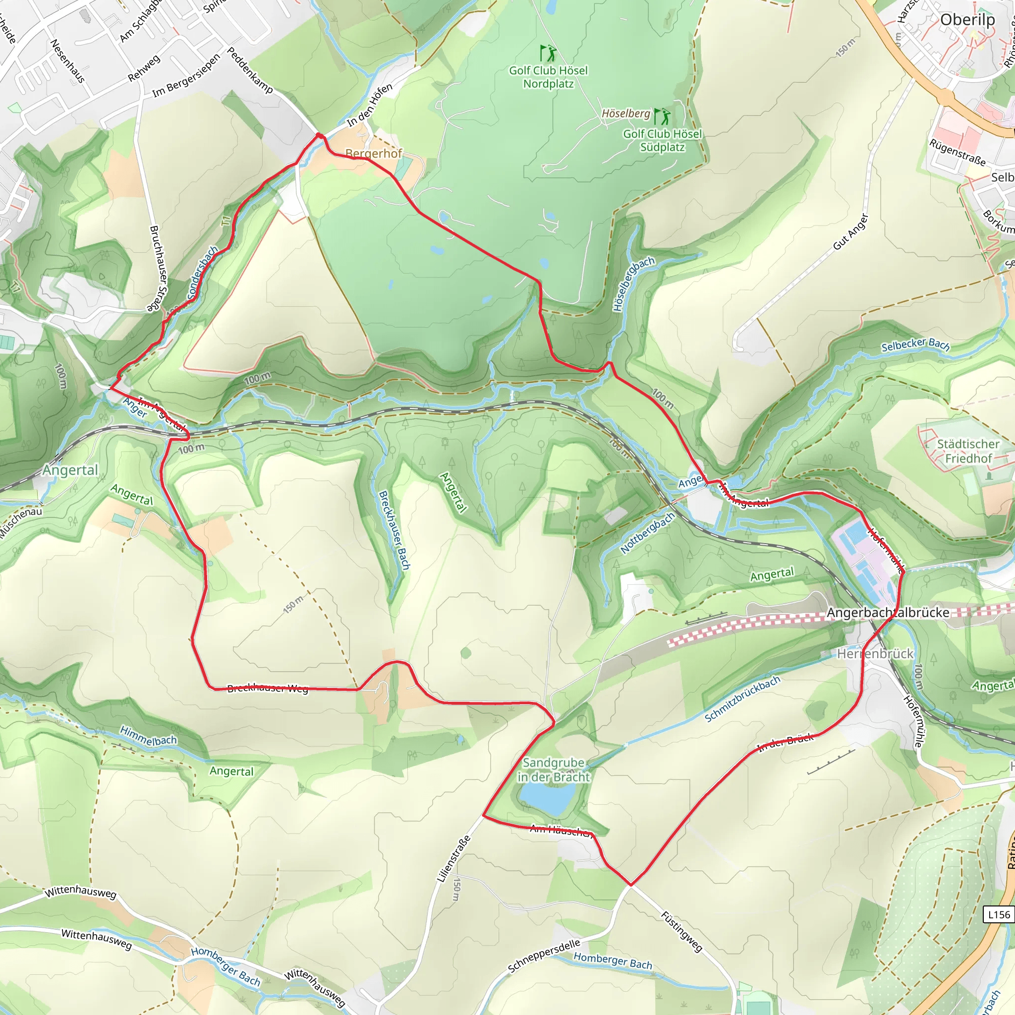 Angertal Loop from Herrenbruck mobile static map