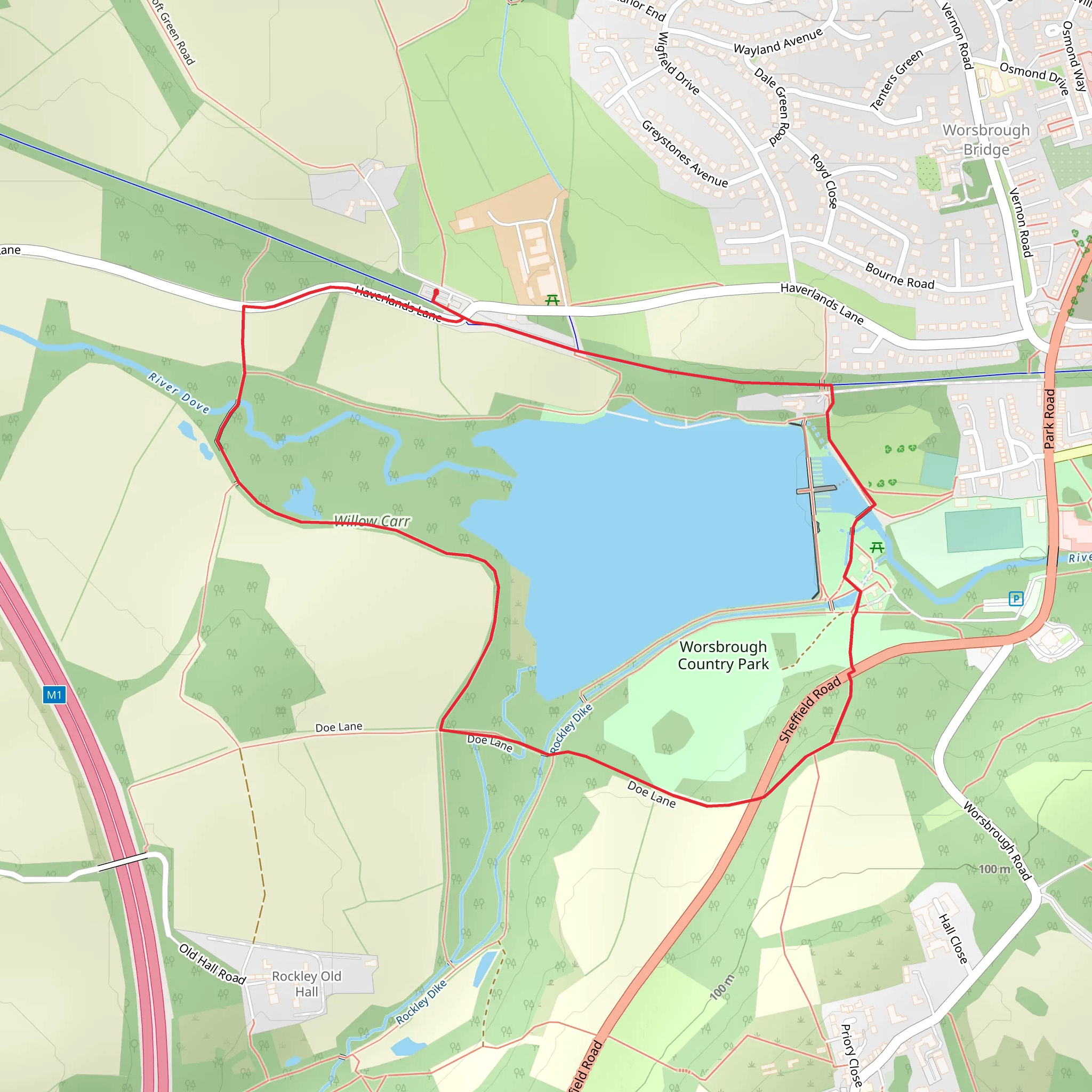 Worsbrough Mill Country Park Walk mobile static map
