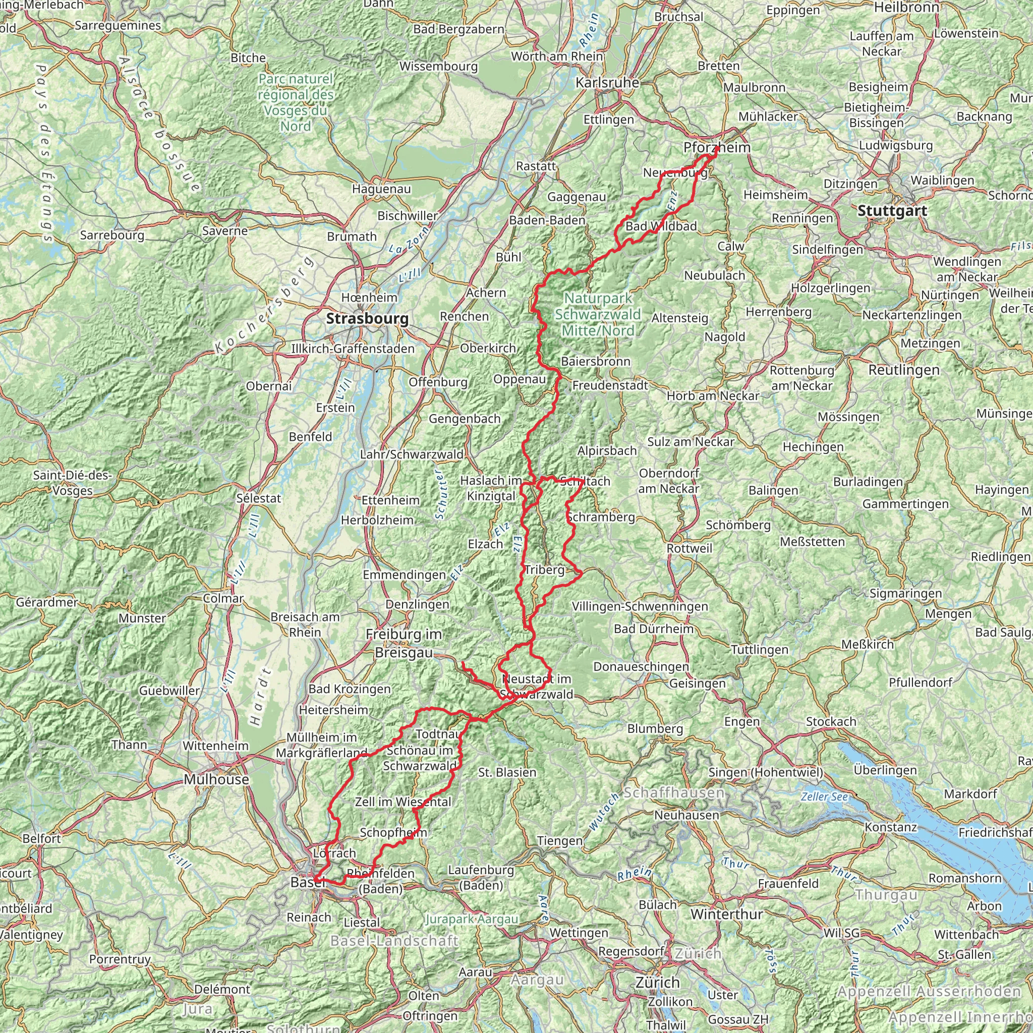 Westweg mobile static map