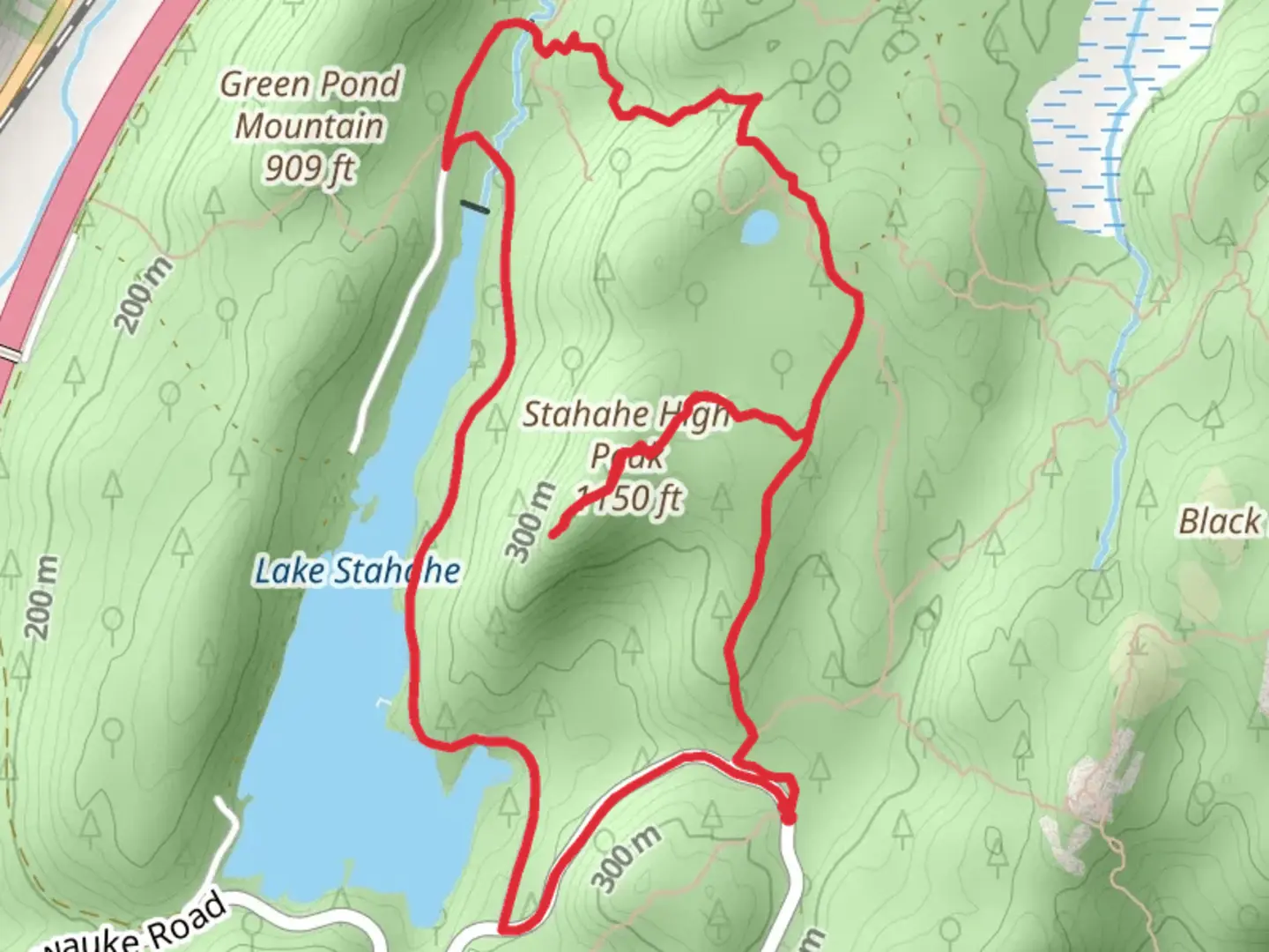 An image depicting the trail Stahahe High Peak Loop Trail and its surrounding area.