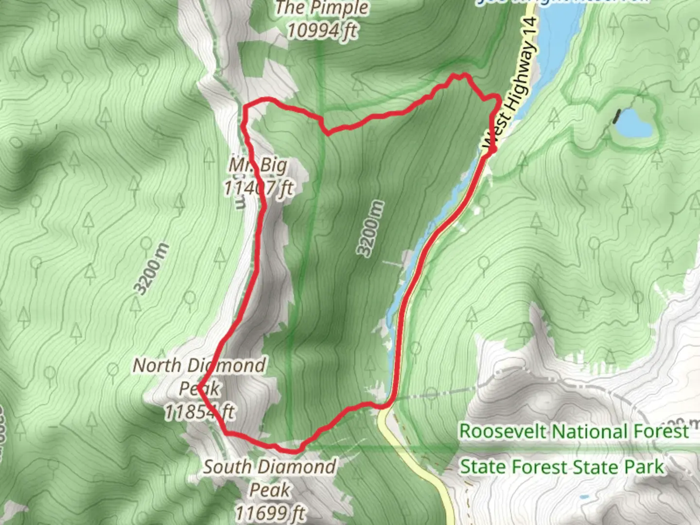 An image depicting the trail Montgomery Pass and North Diamond Peak Loop Trail and its surrounding area.