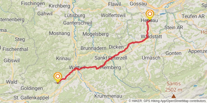 Camino Rheineck - Geneva stage 3 Map